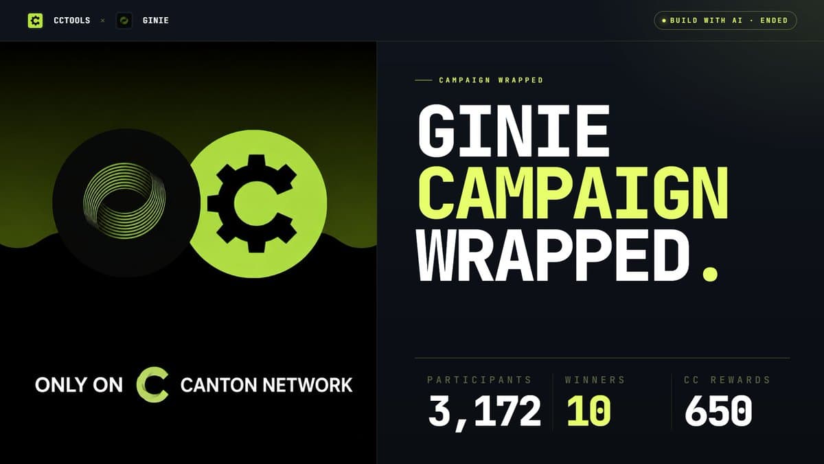 CantonTools Ginie campaign winners update