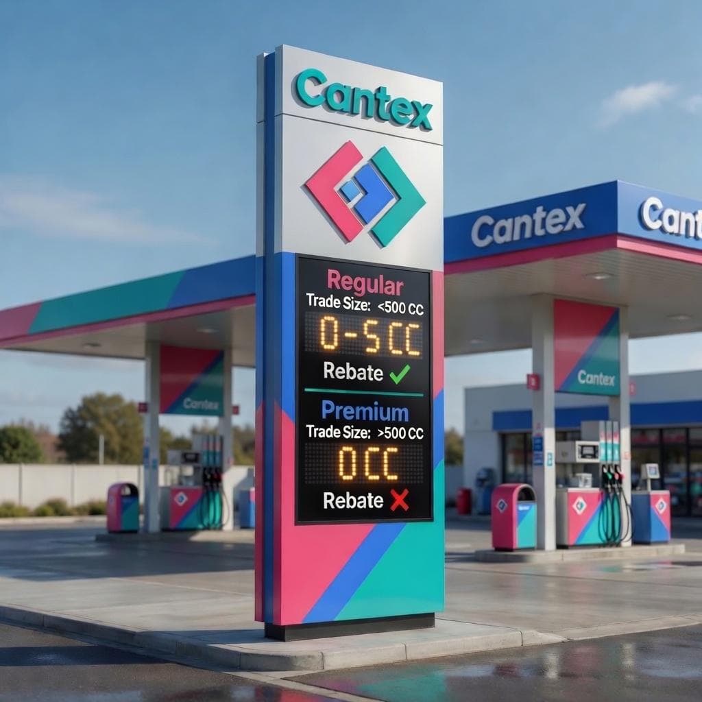 Cantex Adds Zero Gas Fees For Larger Trades