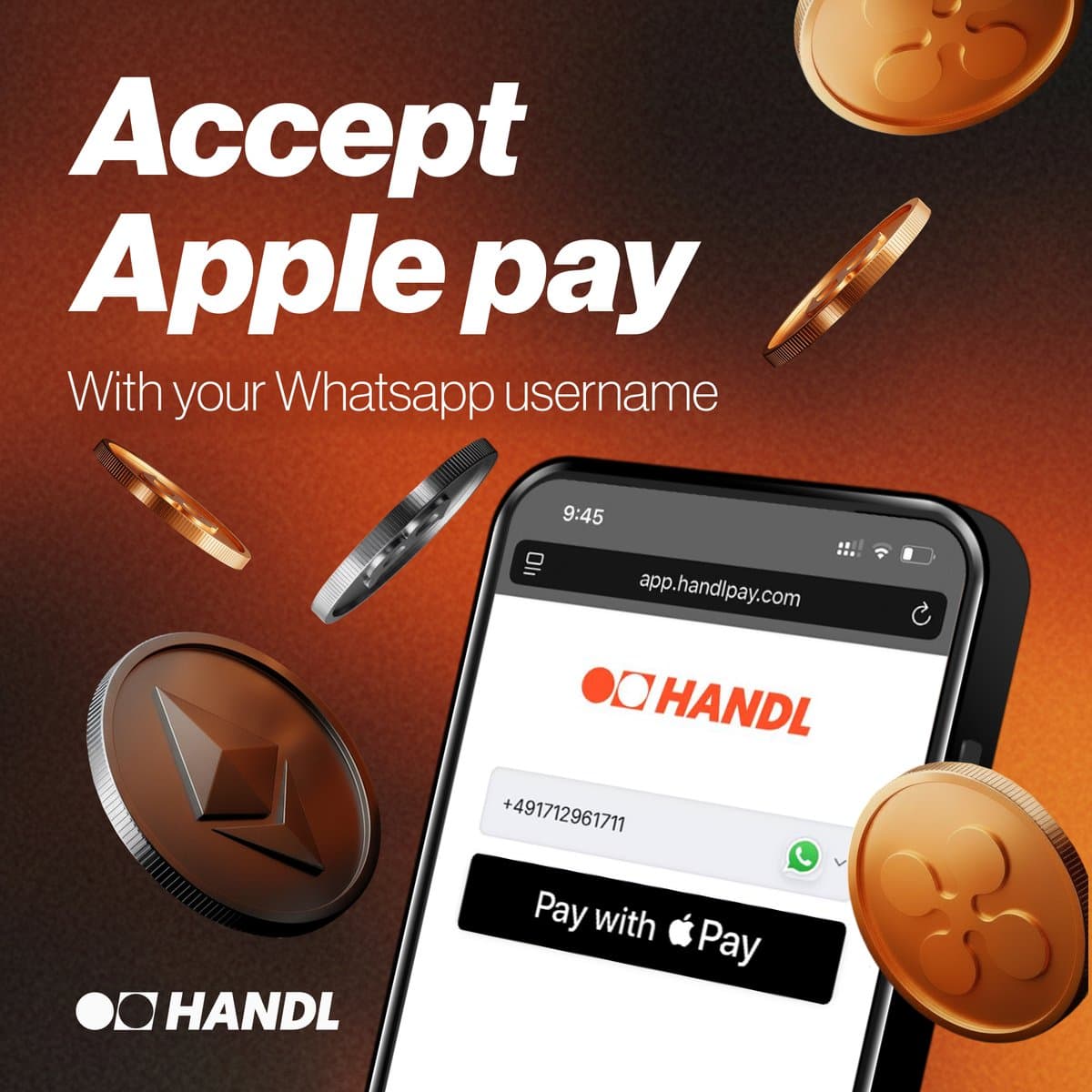 HandlPay cross-currency payment handles graphic