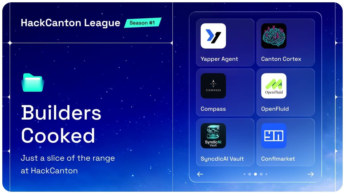 HackCanton Submissions Span Multiple Canton Use Cases