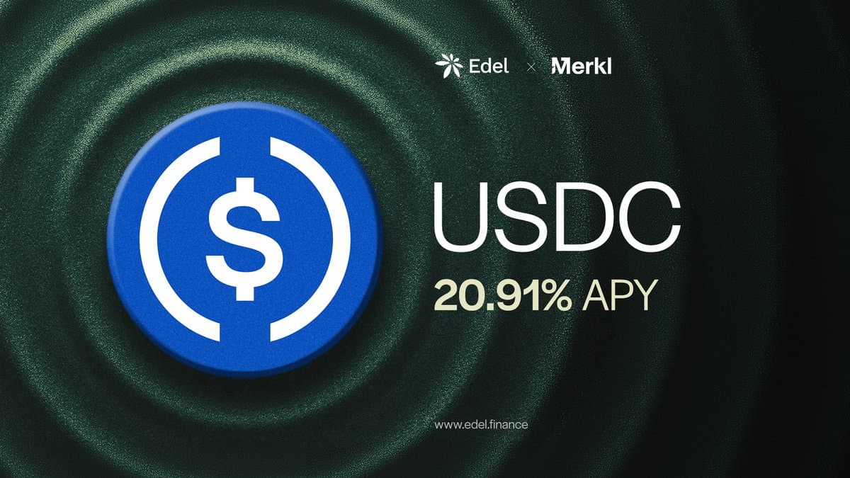 Edel Finance X image for USDC APY campaign