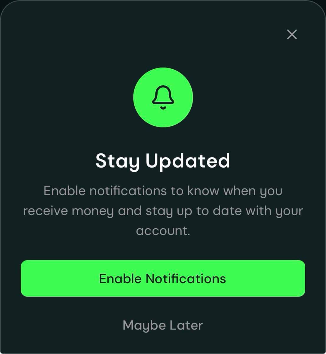 Send notification feature screenshot