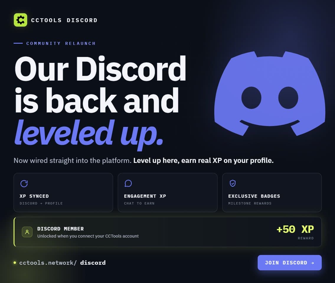 CCTools Discord relaunch