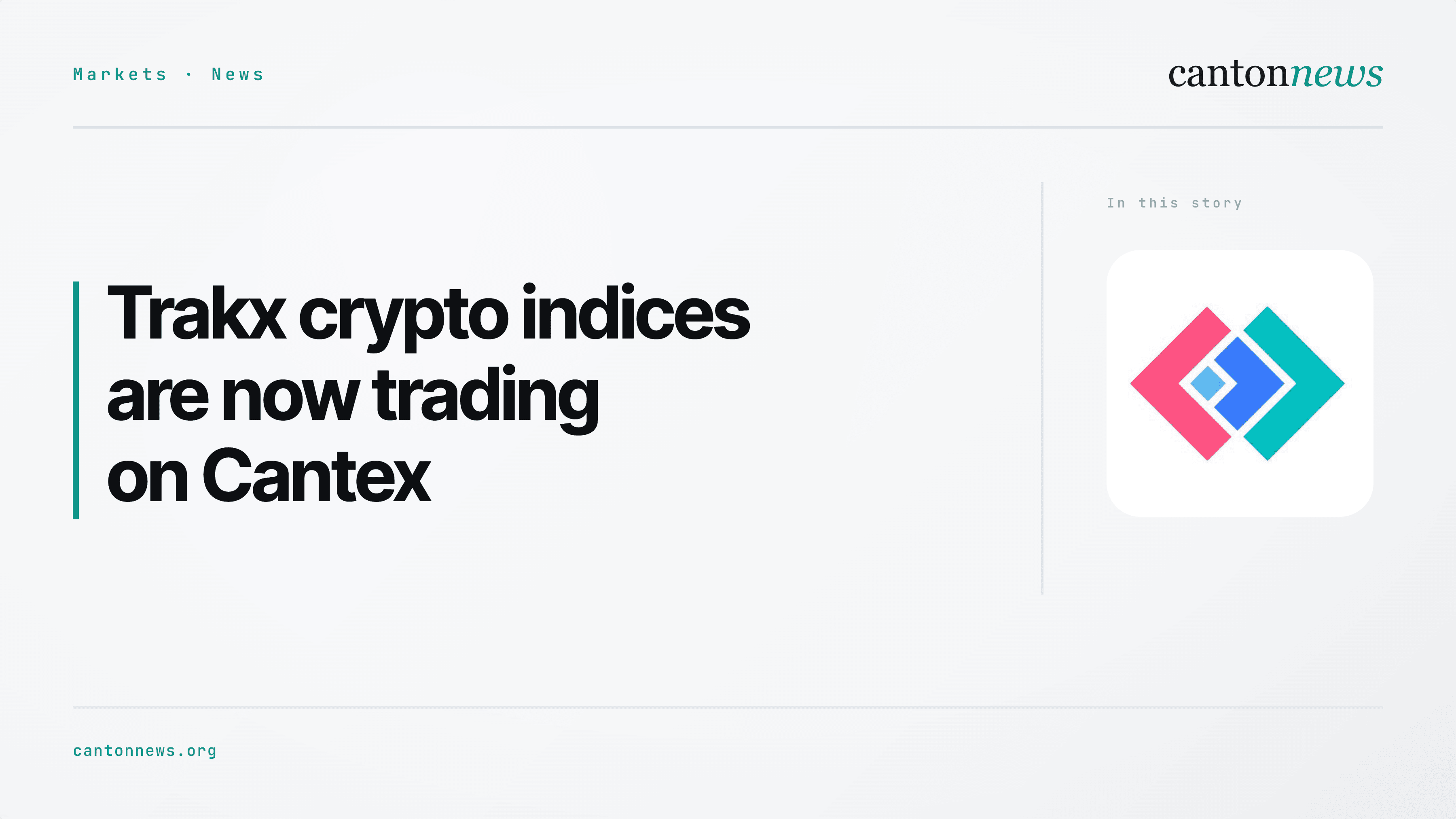 Cantex opens trading in four Trakx crypto indices