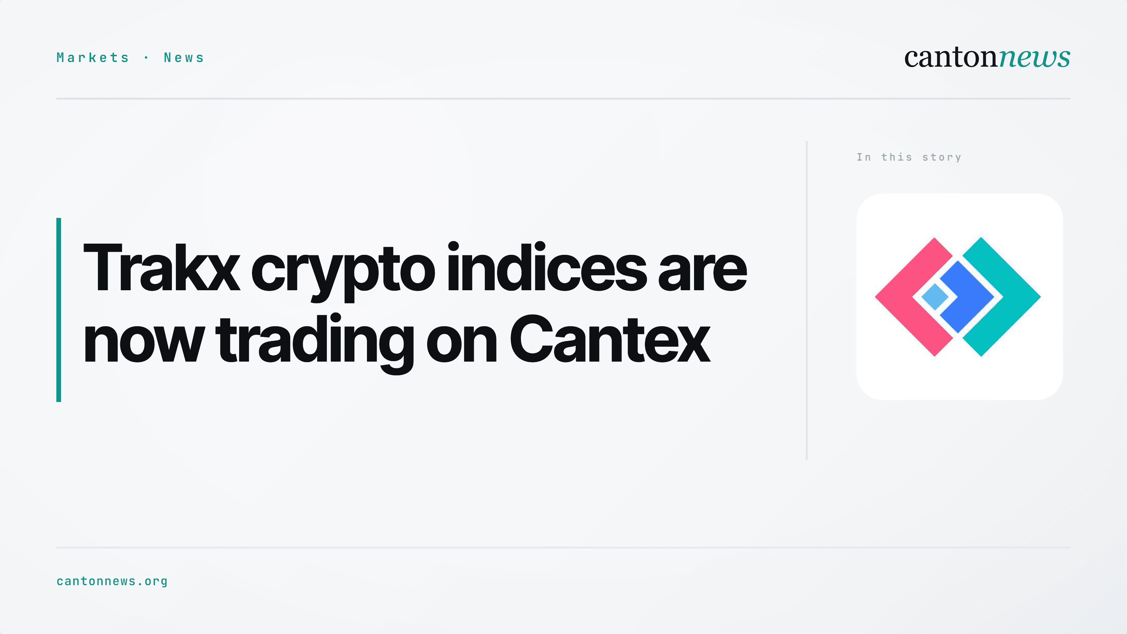 Cantex opens trading in four Trakx crypto indices