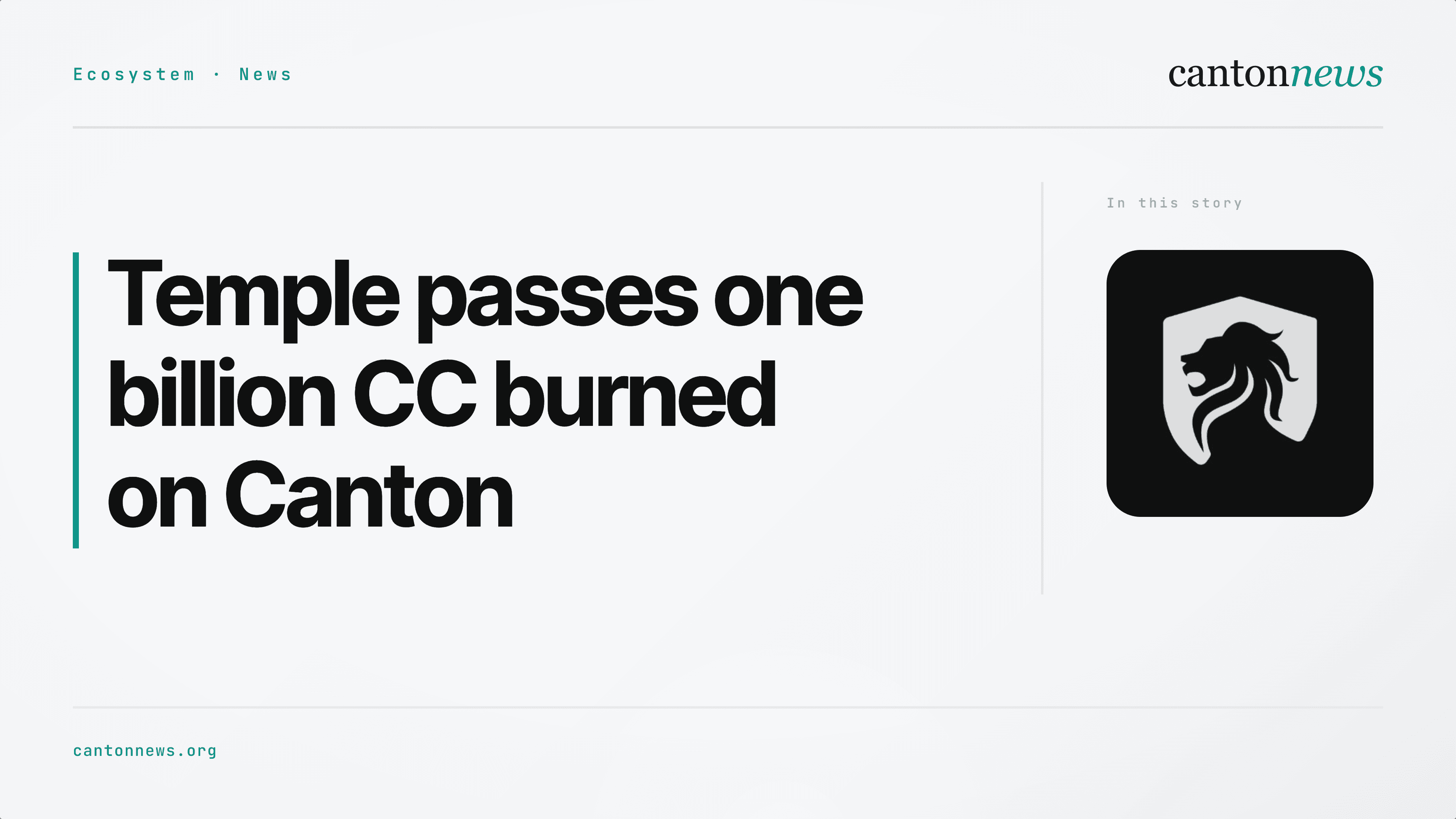Temple passes one billion CC burned on Canton