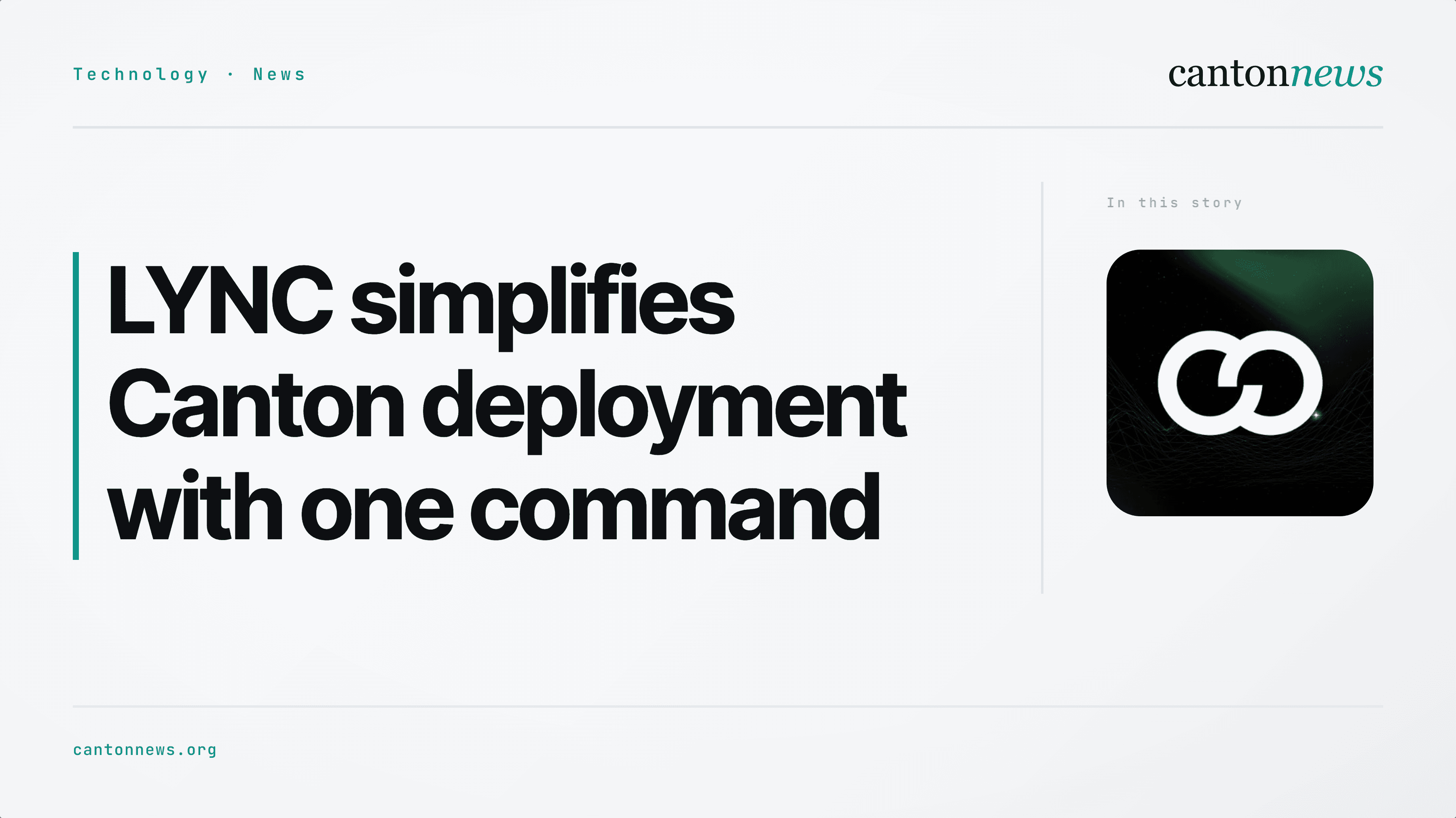 LYNC brings one-command deployment to Canton developers