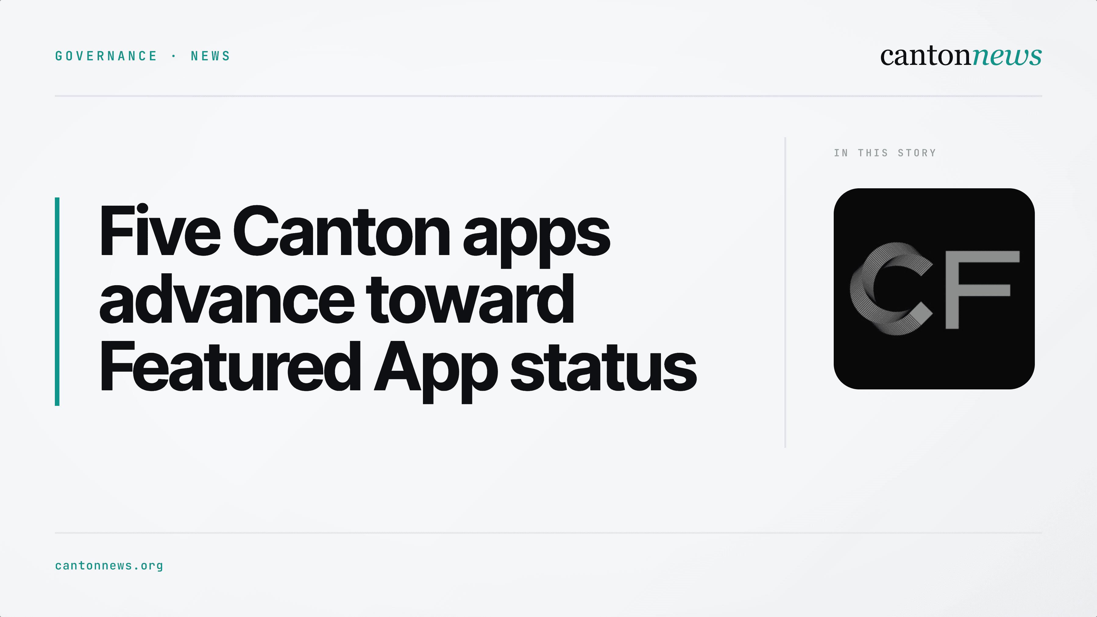 Five Canton apps clear Tokenomics review for Featured App status