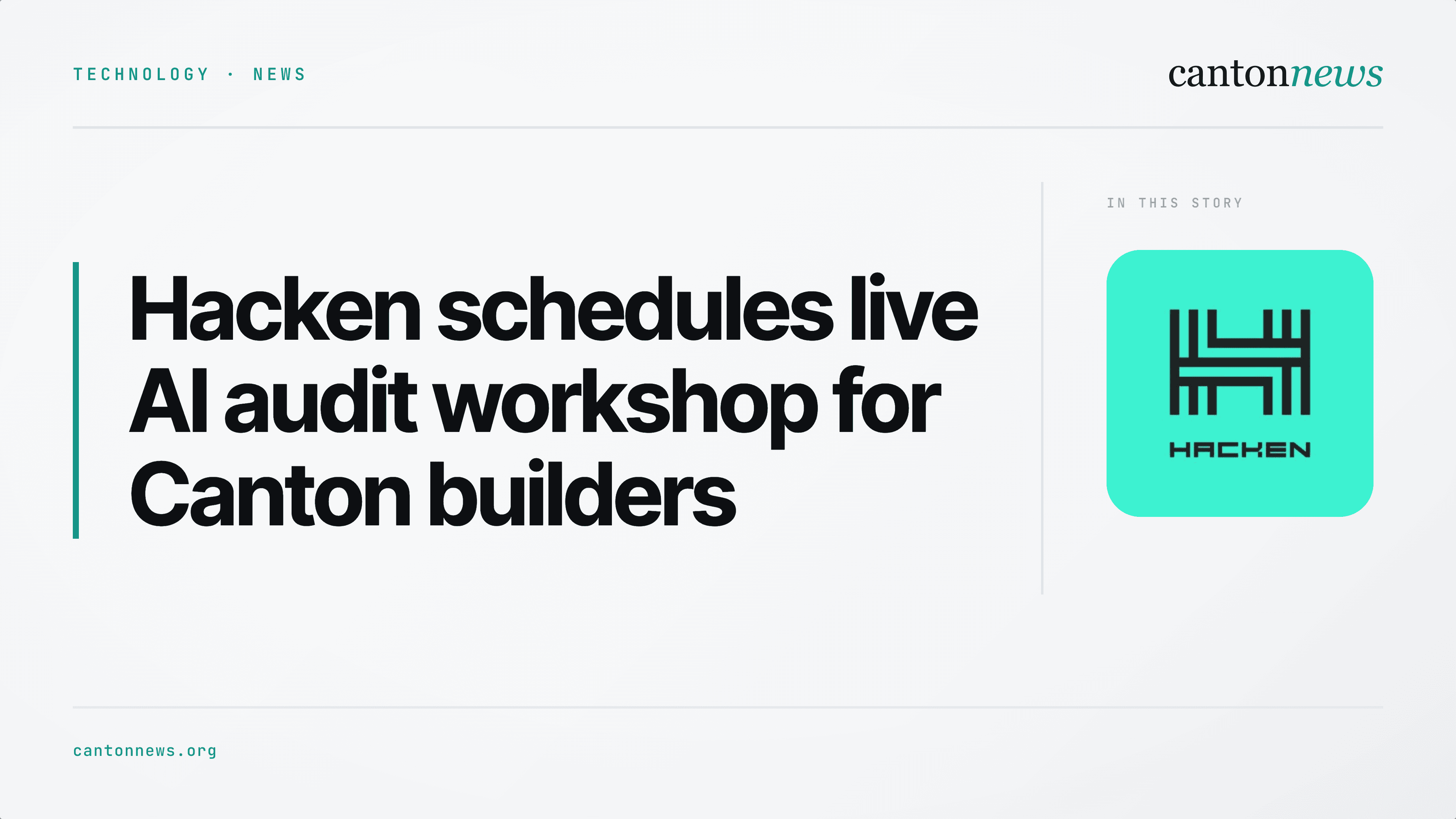 Hacken and NODERS schedule live AI audit workshop for Canton builders