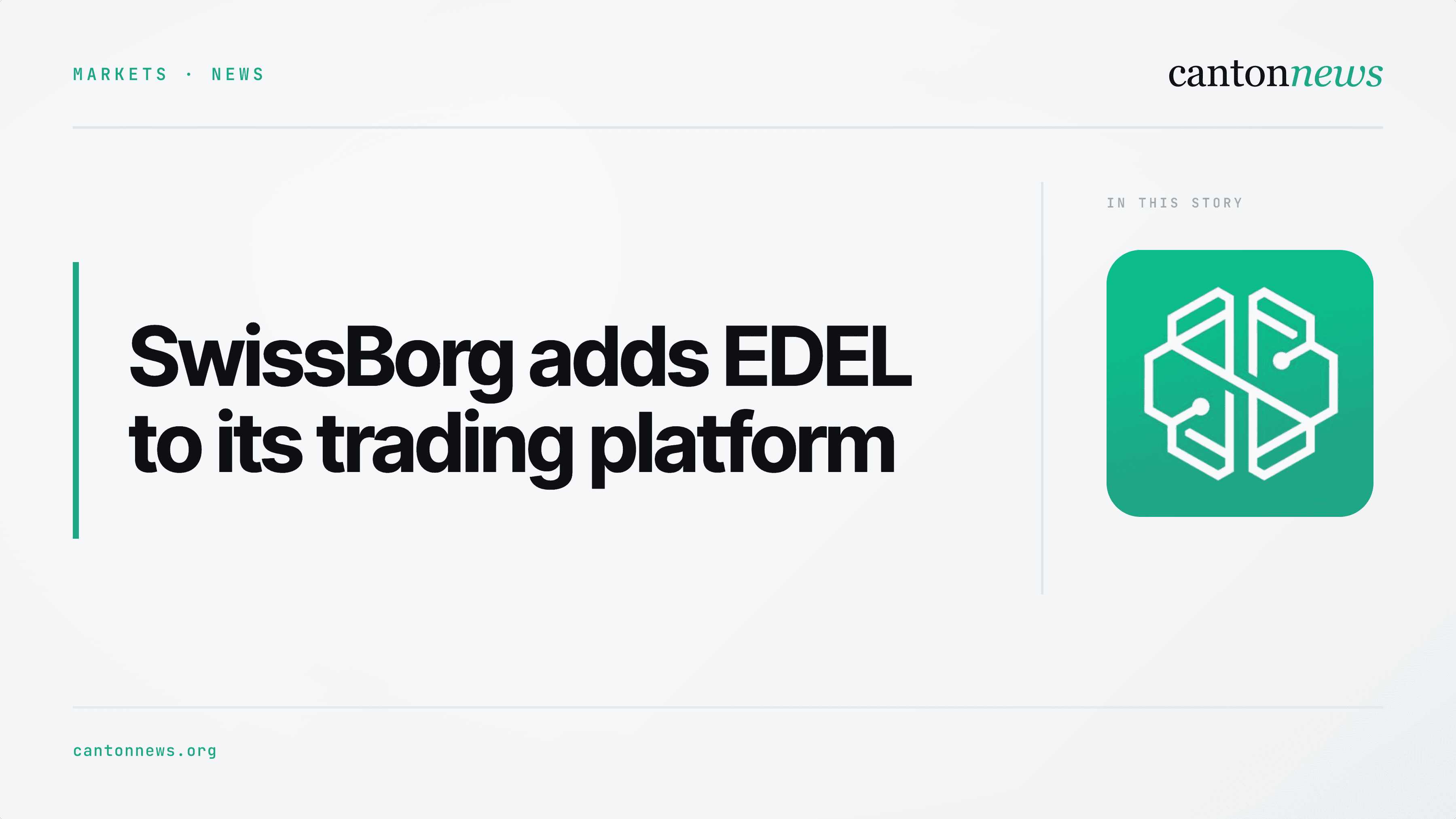 SwissBorg adds EDEL to its trading platform