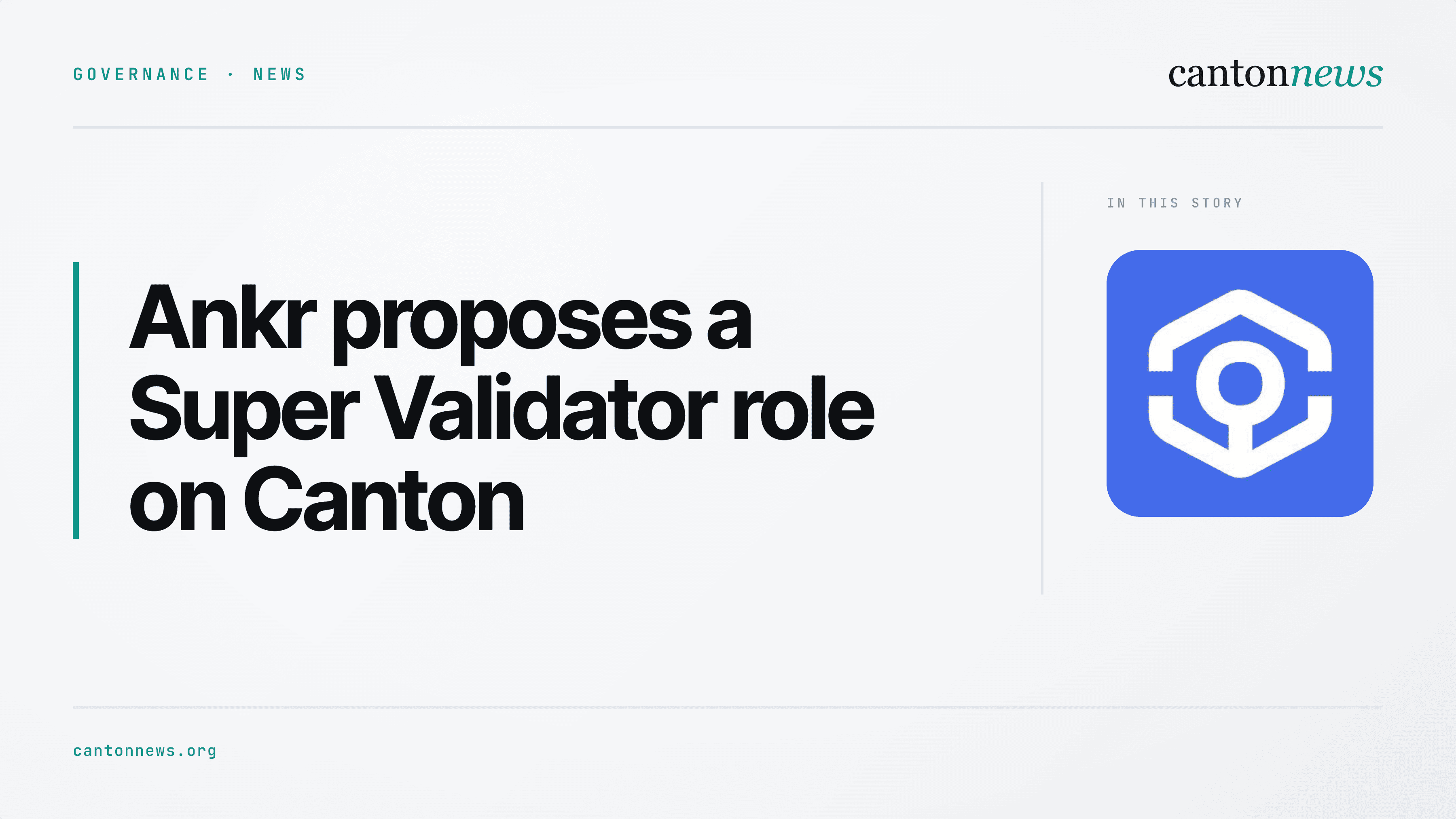 Ankr proposes a Super Validator role on Canton