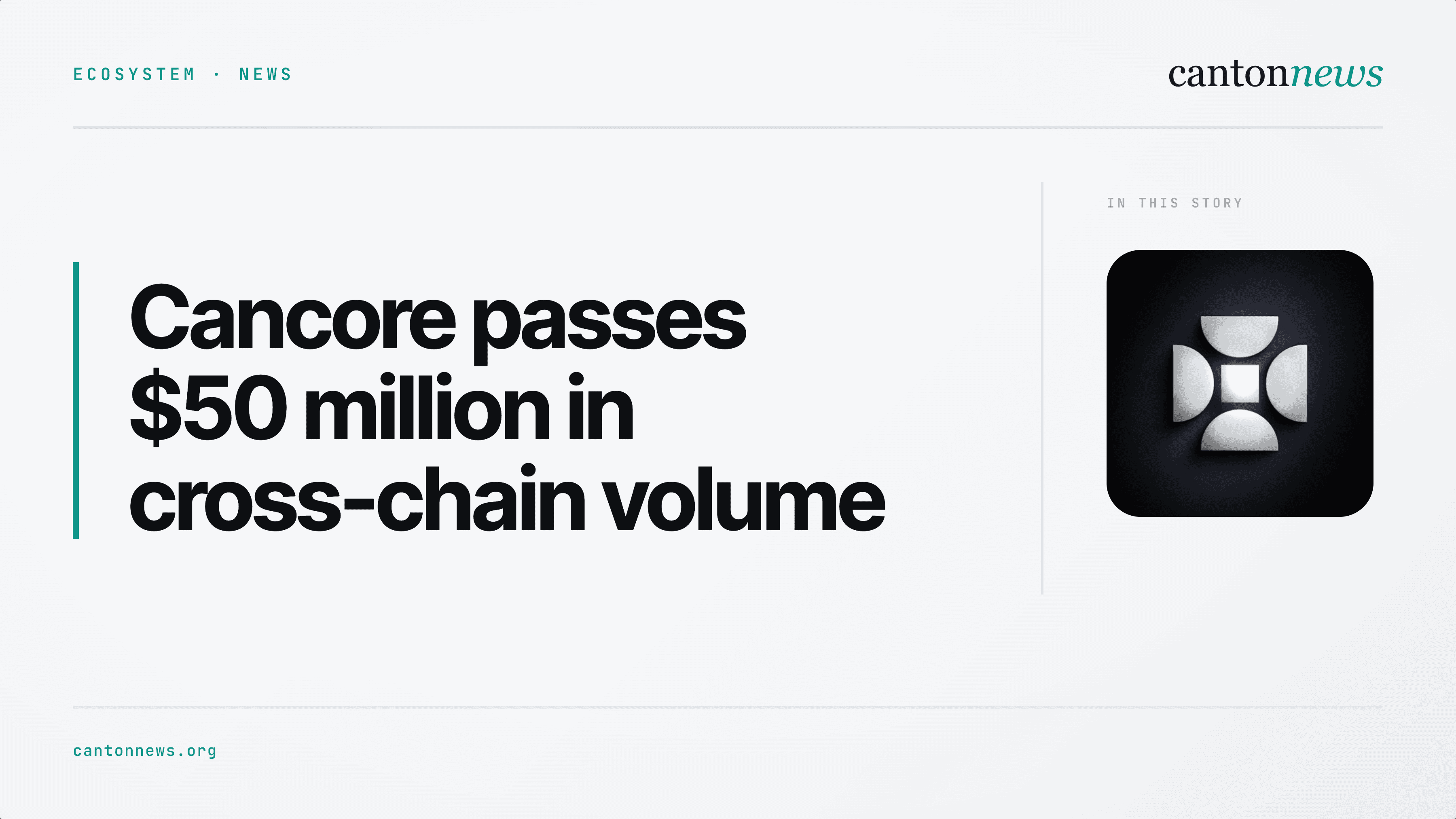 Cancore passes $50 million in cross-chain volume