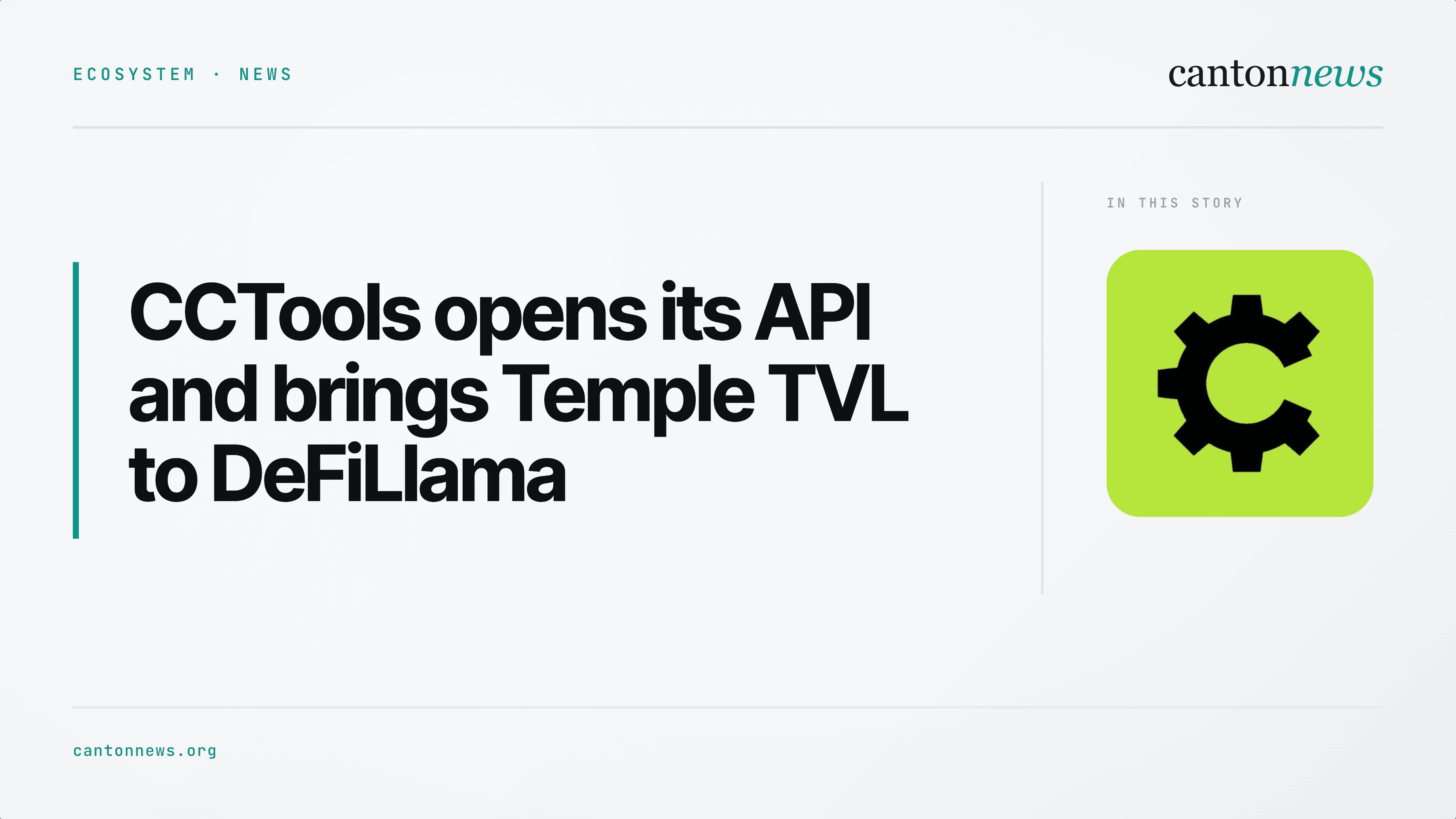CCTools opens its data API as Temple TVL tracking goes live on DeFiLlama