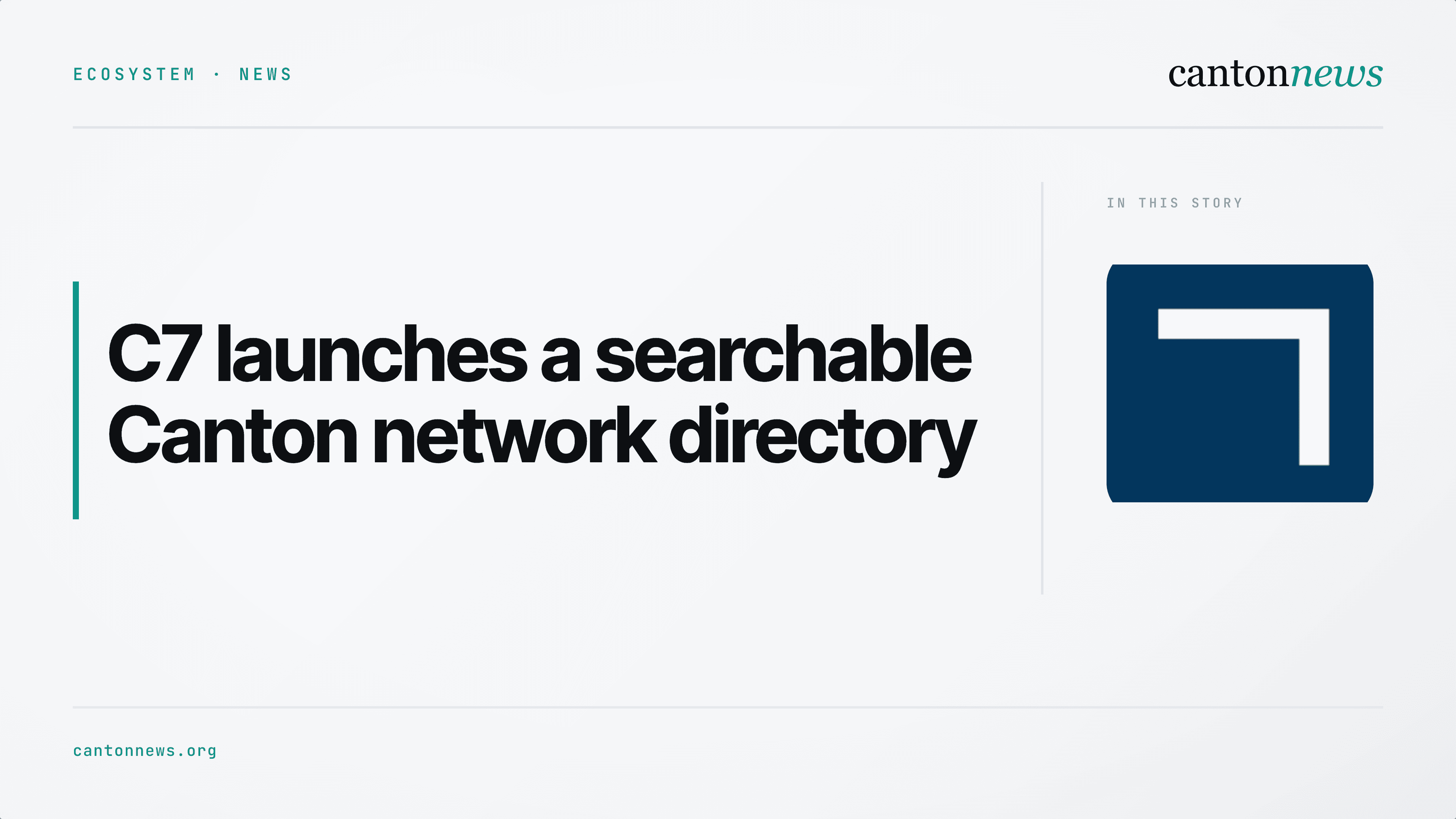C7 launches a searchable directory of Canton organisations