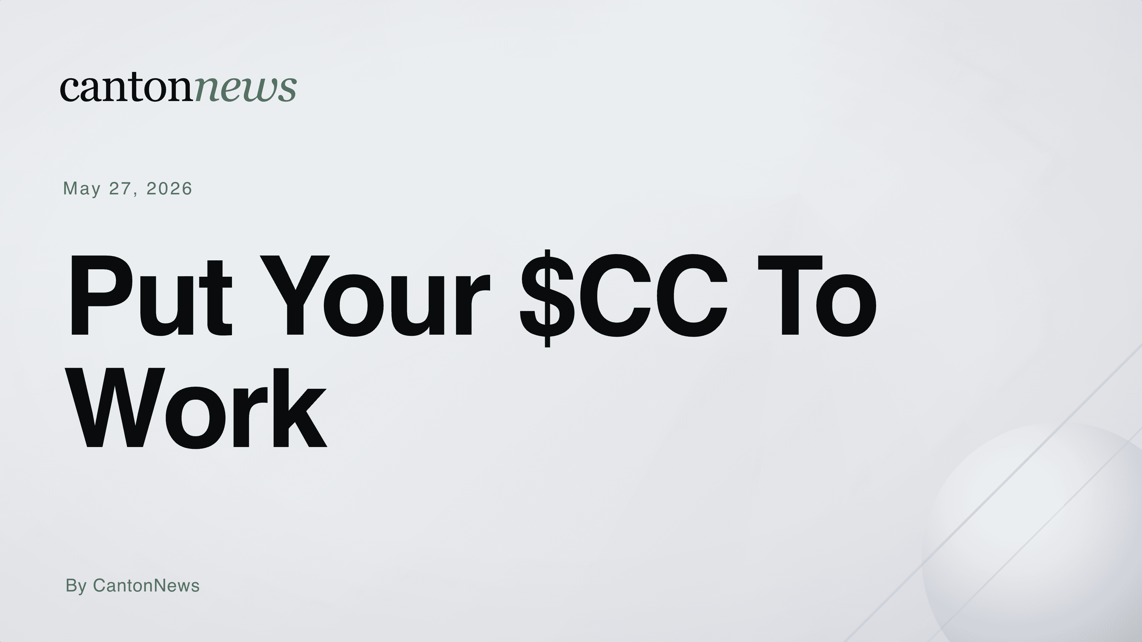 How $CC Holders Can Put Their Tokens to Work Across DeFi