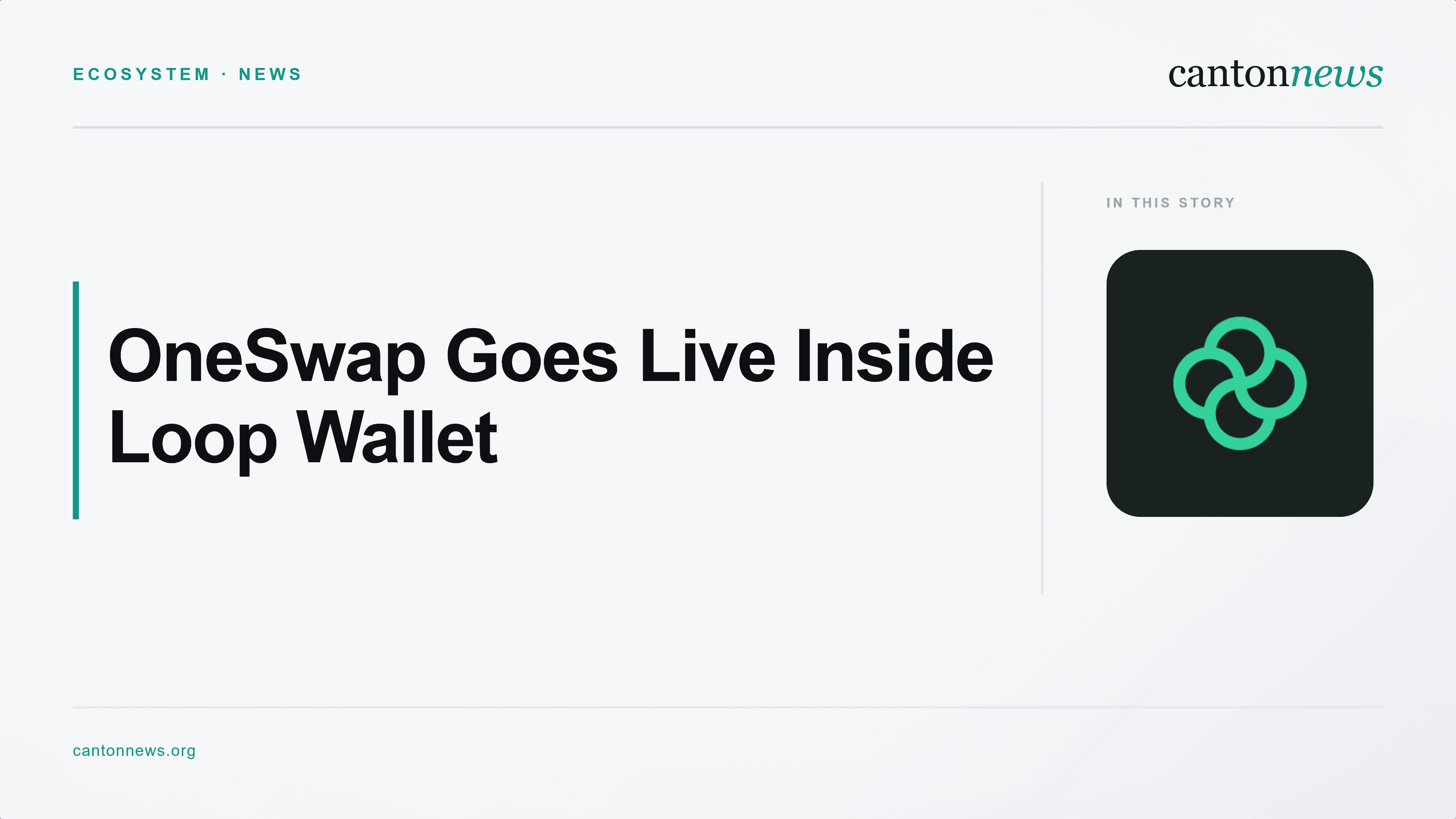 OneSwap Goes Live Inside Loop Wallet as First SDK Integration