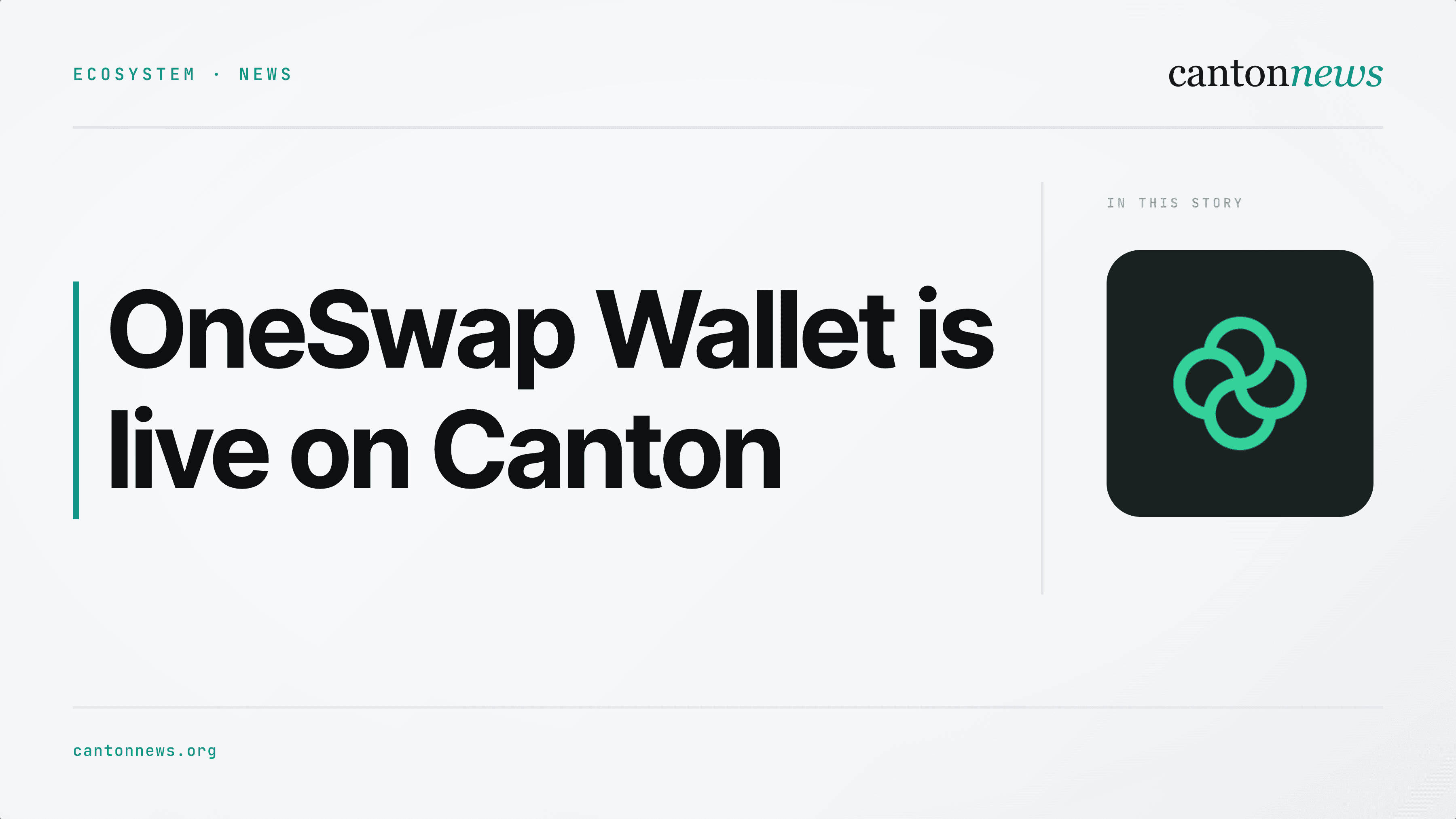 OneSwap Wallet Is Live on Canton