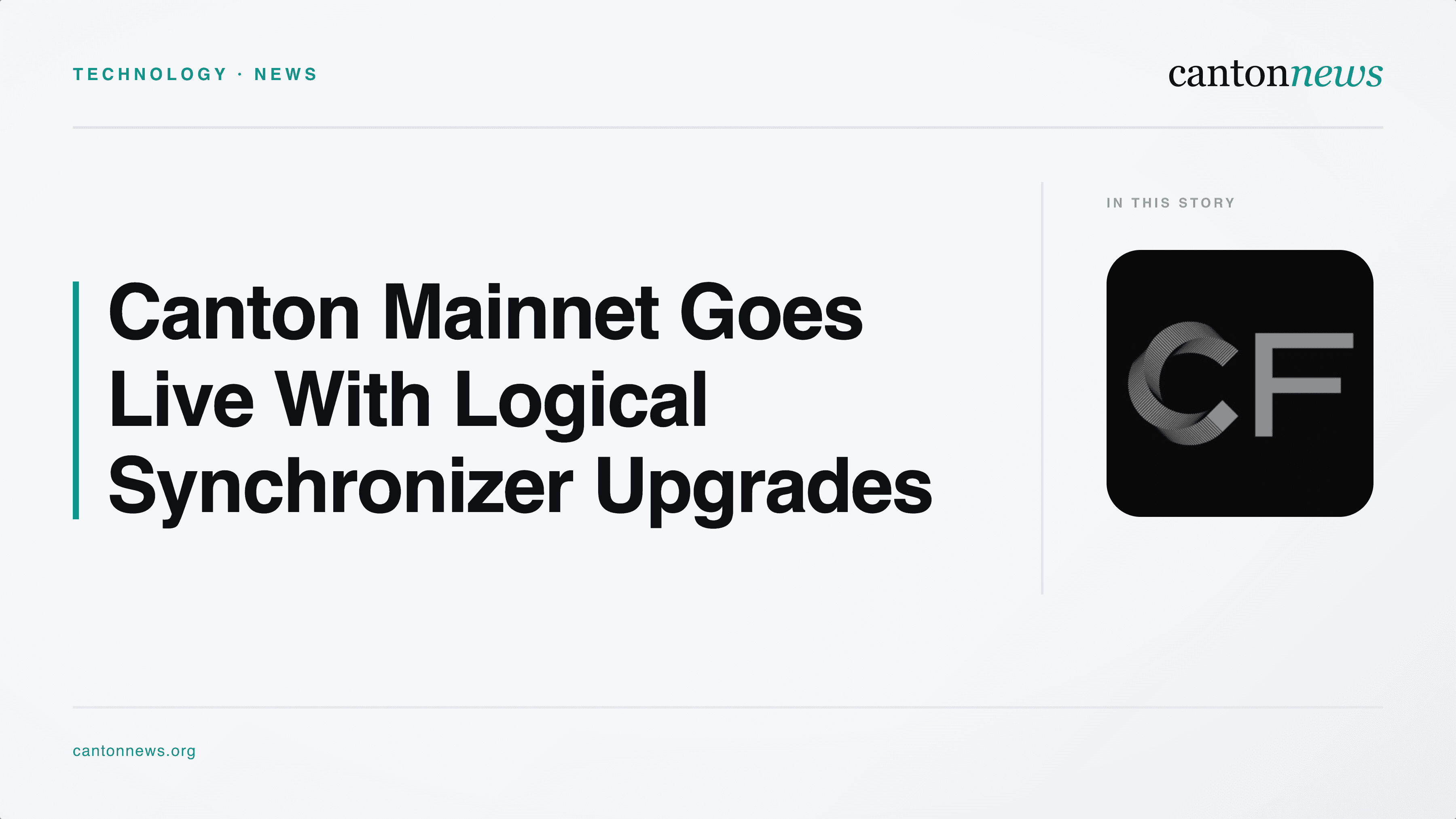 Canton Network Goes Live With Logical Synchronizer Upgrades