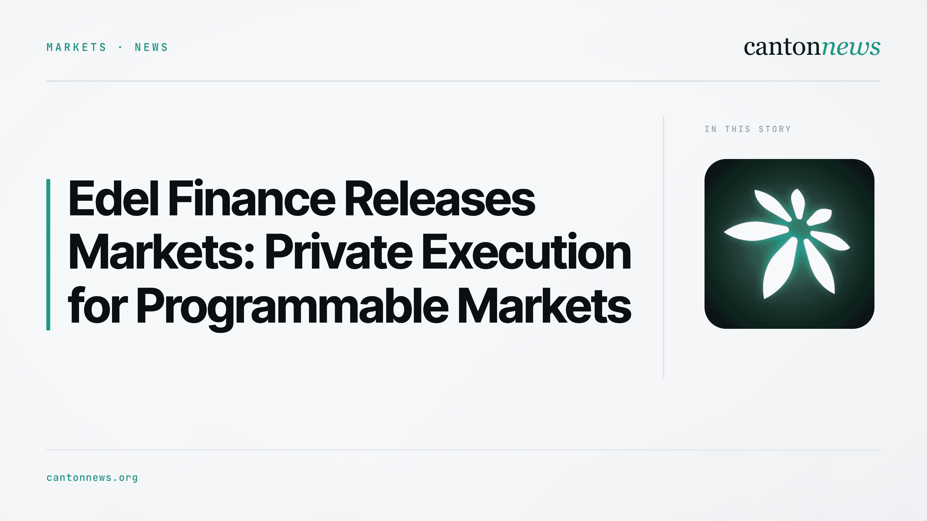 Edel Finance Prepares Canton-Native Perpetuals Venue for Tokenized Assets