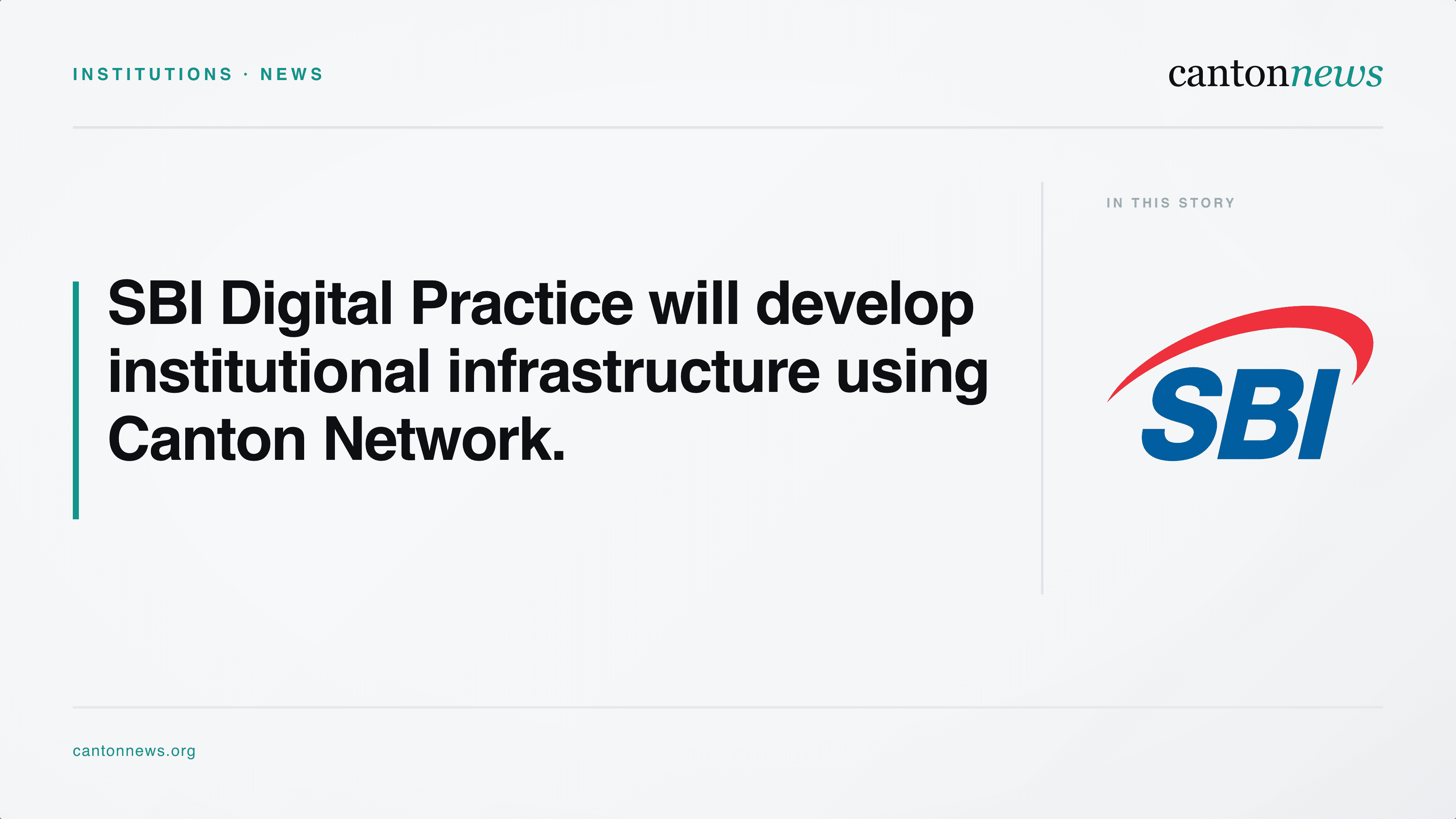 SBI Rebrands Subsidiary to Build Financial Infrastructure on Canton Network