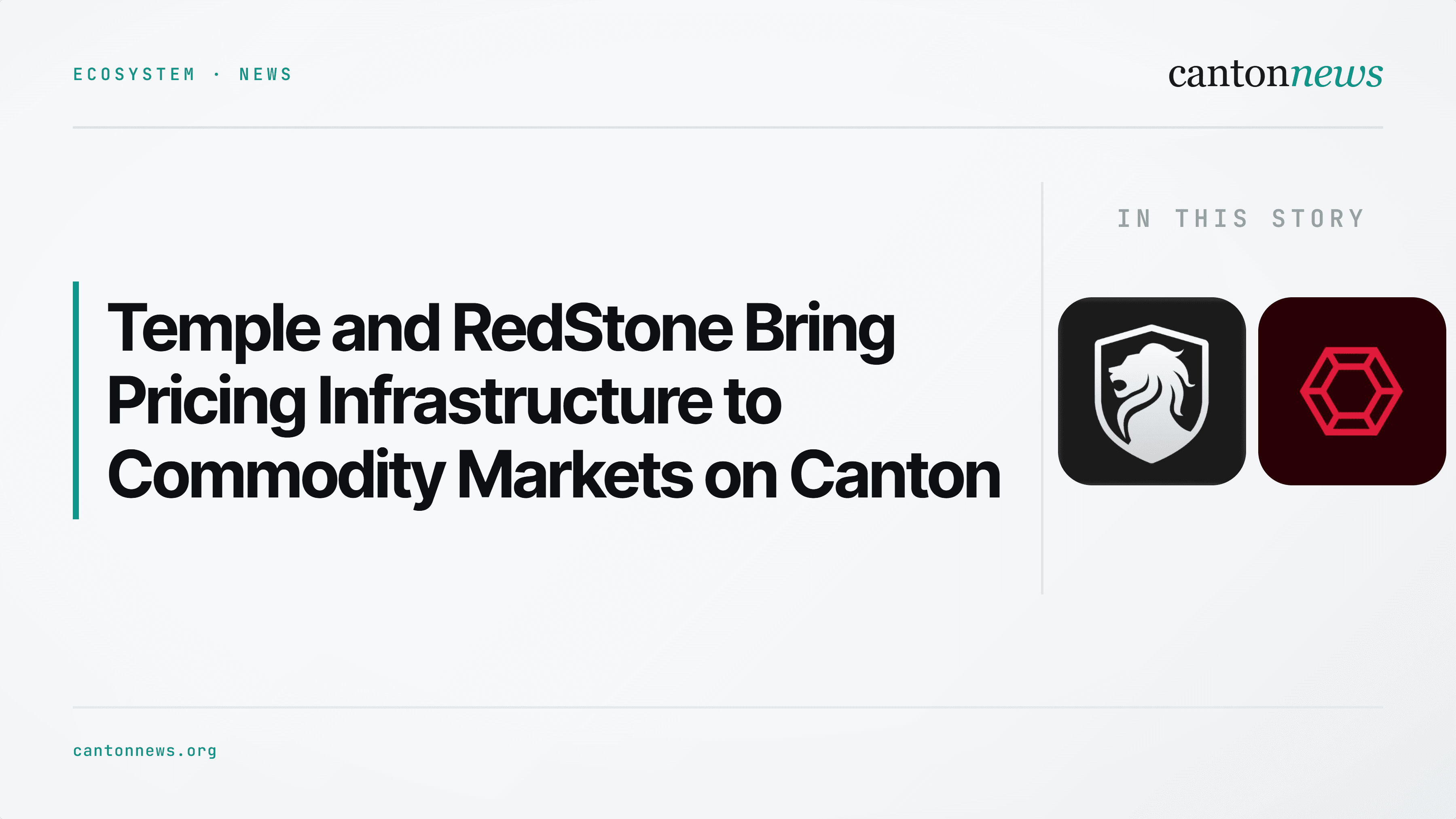 Temple Digital Group and RedStone Partner to Bring Pricing Infrastructure to Commodity Markets on Canton
