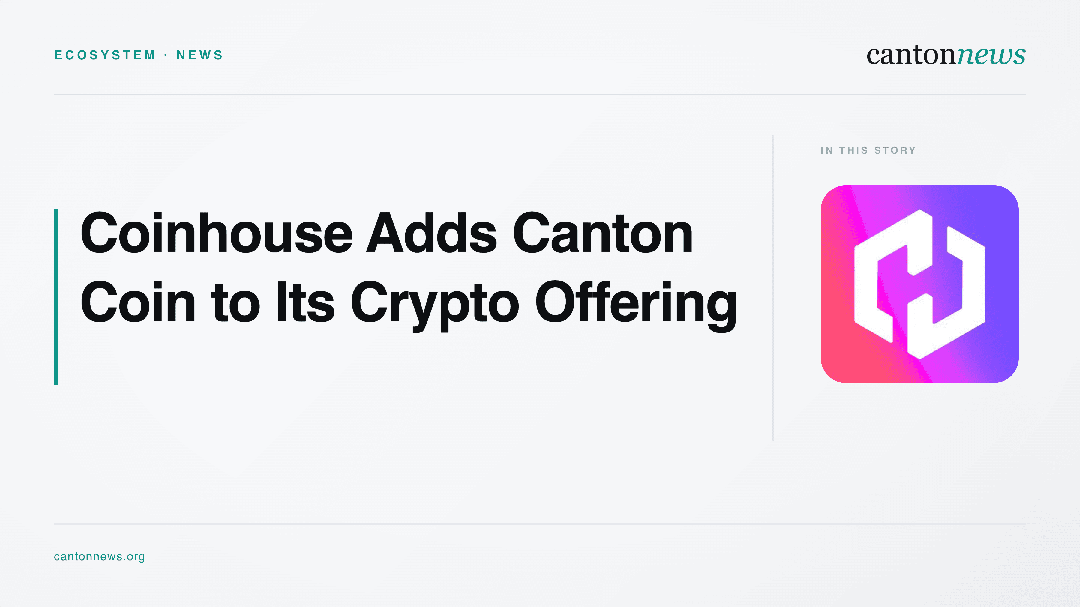French crypto platform Coinhouse adds Canton Coin