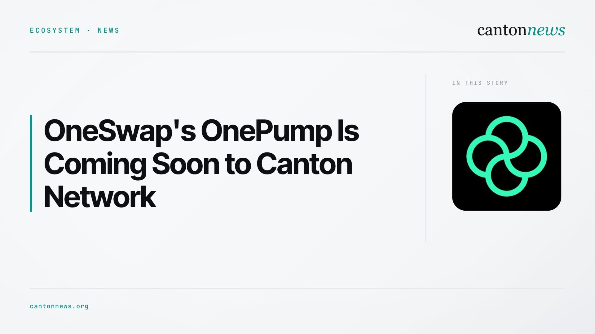 OneSwap's OnePump Is Coming Soon to Canton Network