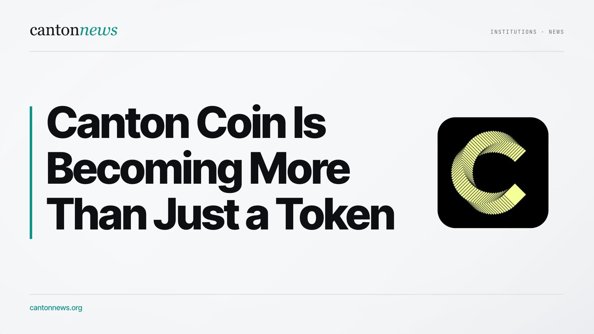Canton Coin Is Becoming More Than Just a Token