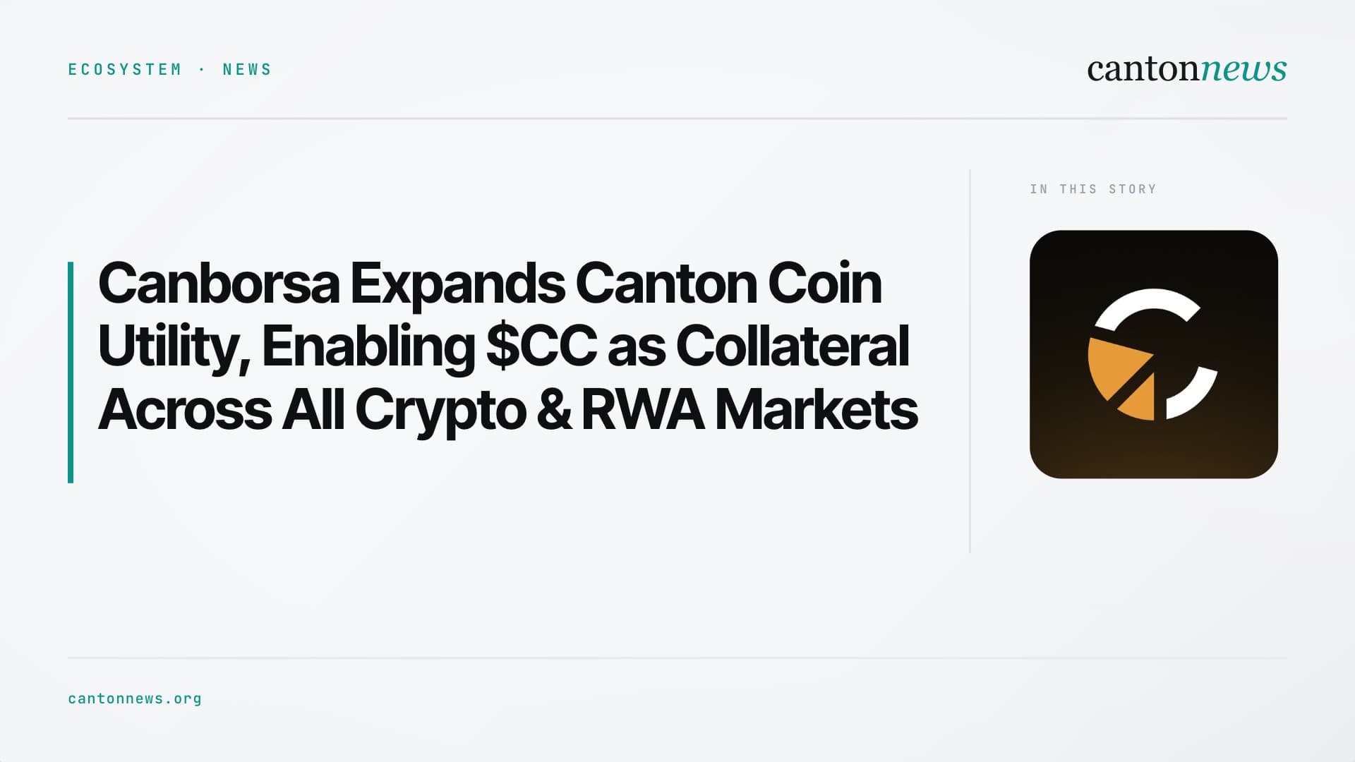 Canborsa Expands Canton Coin Utility, Enabling $CC as Collateral Across All Markets
