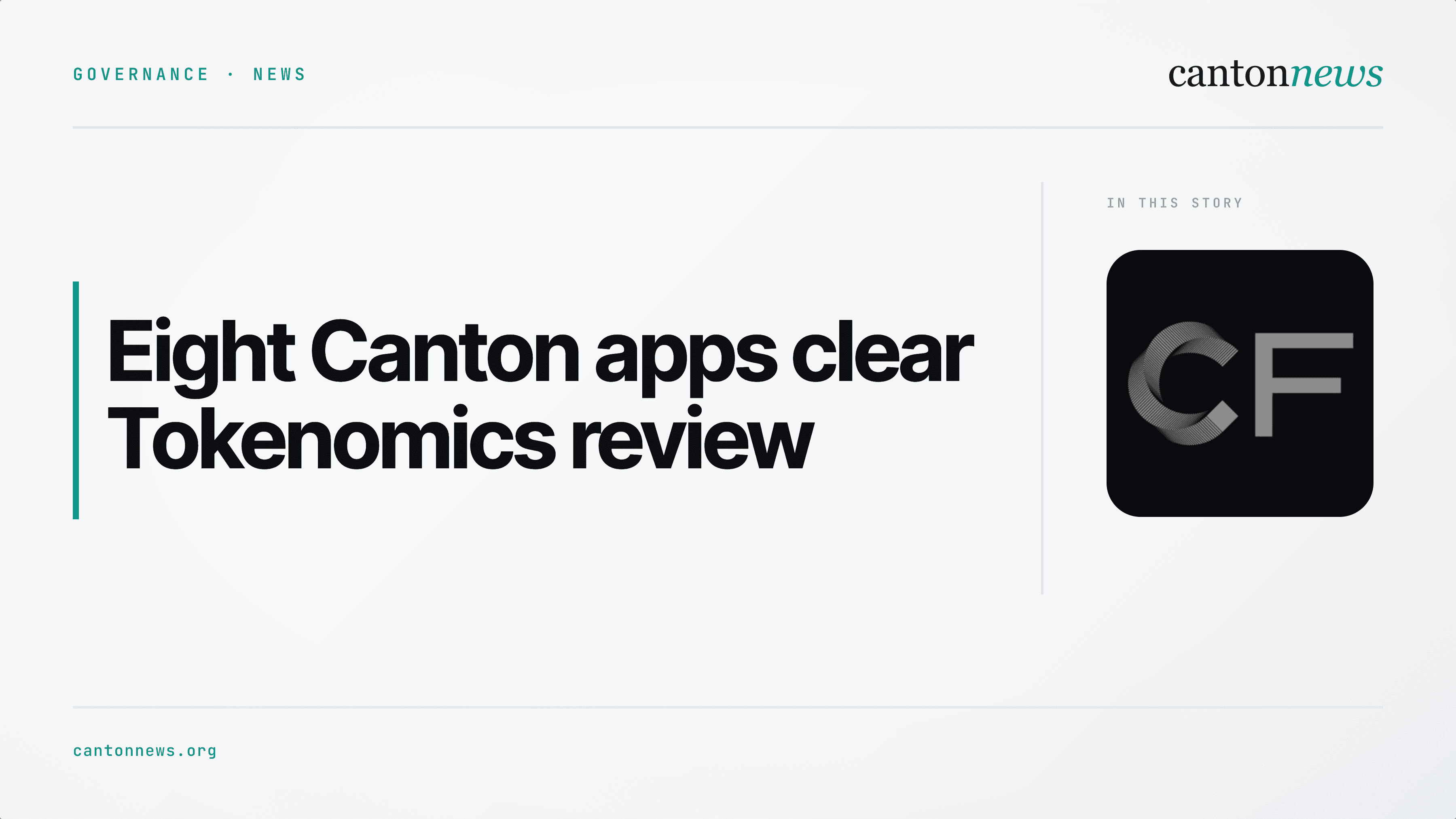 Eight Canton apps clear Tokenomics review for Featured App status