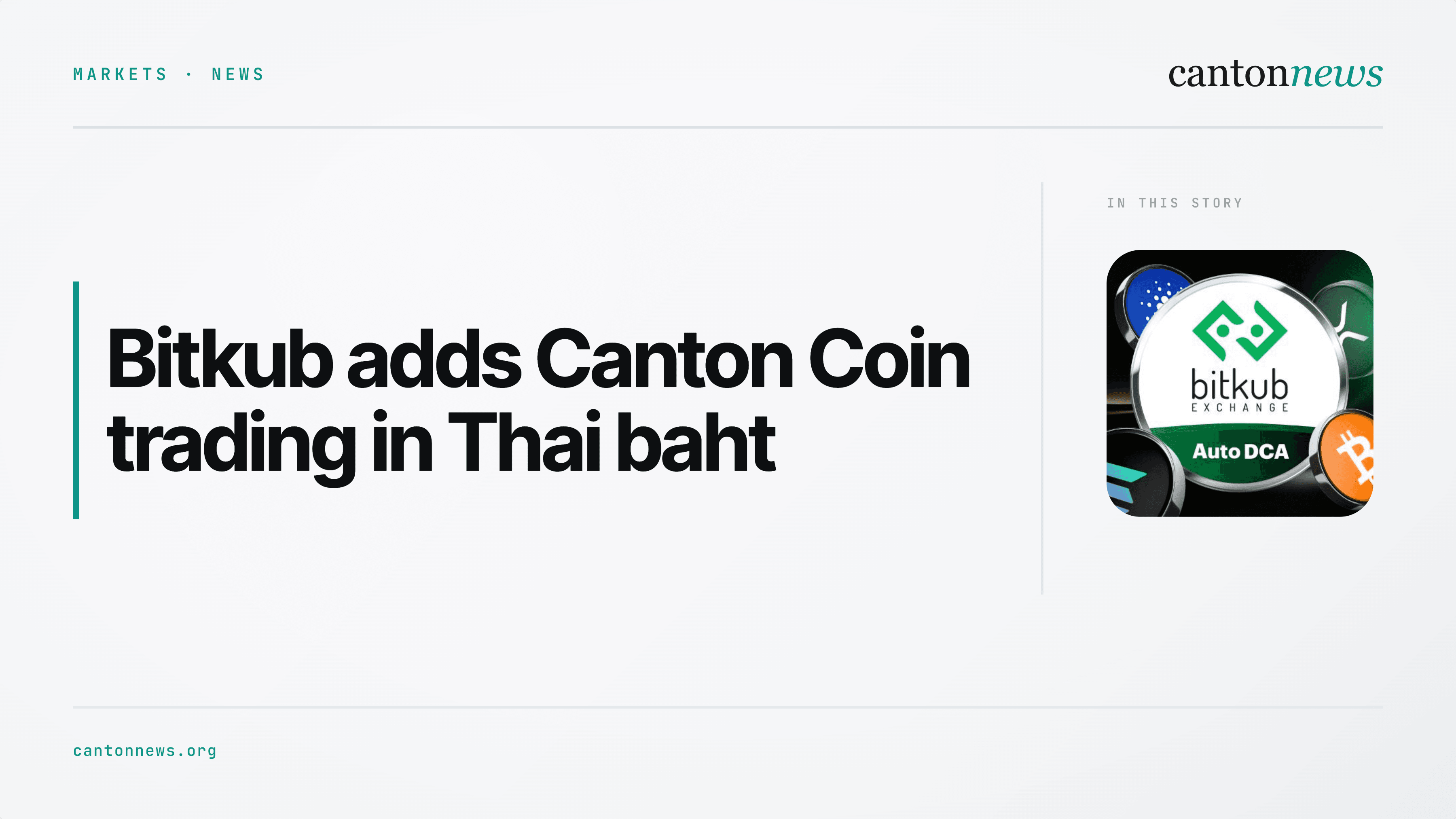 Bitkub adds Canton Coin trading against the Thai baht