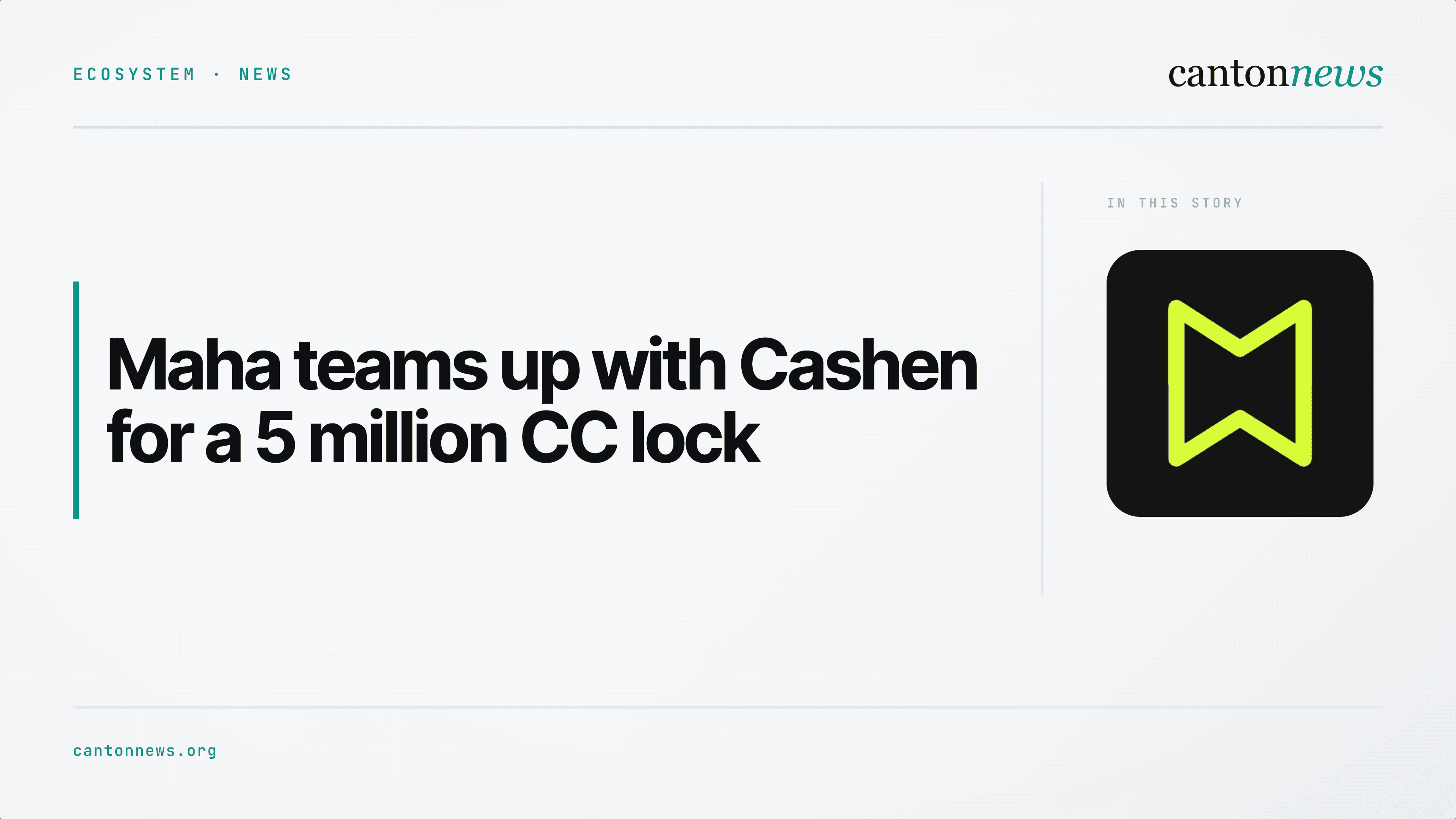 Maha Wallet partners with Cashen for a 5 million CC lock