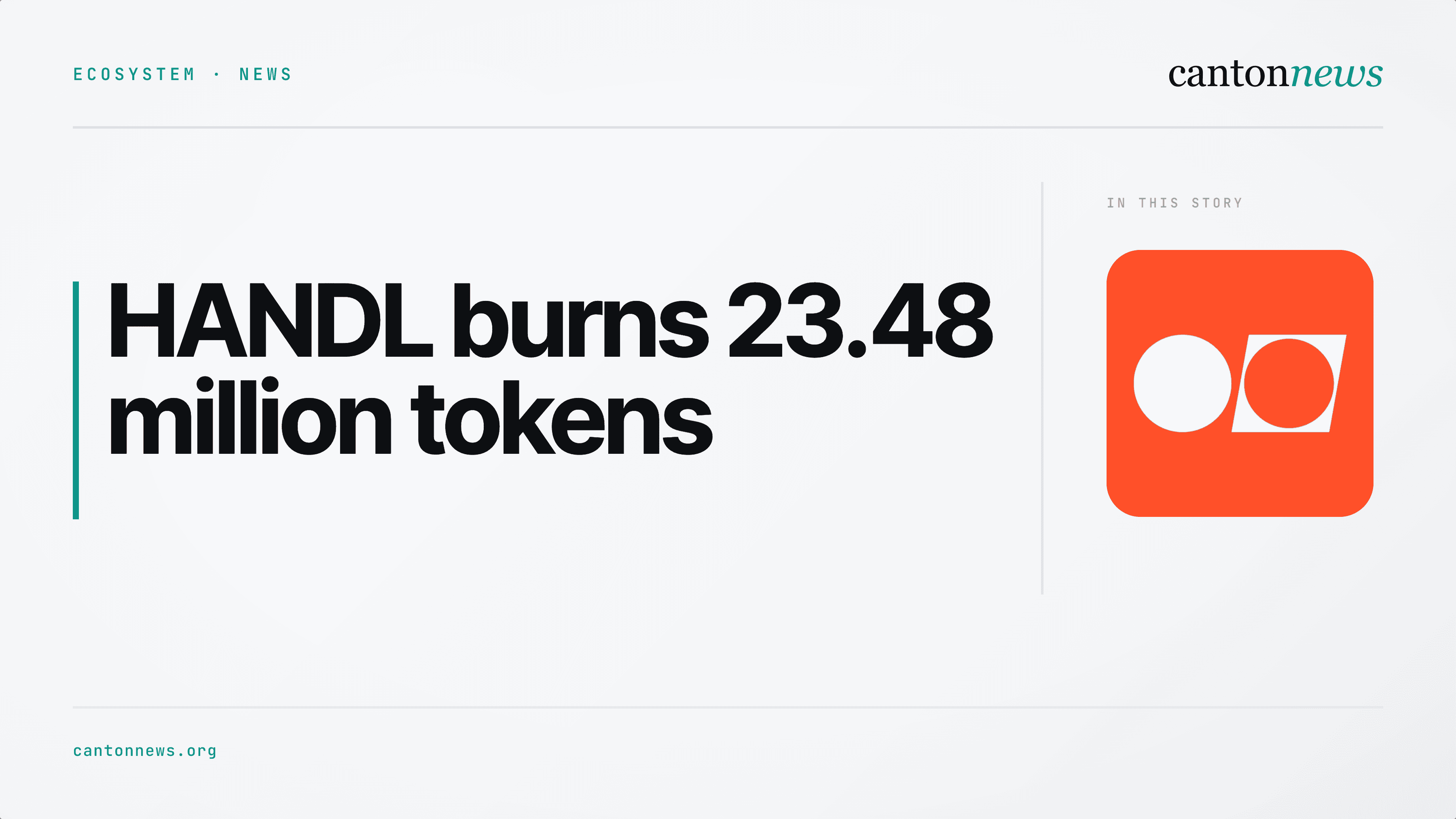 HANDL burns 23.48 million tokens as fee-linked program begins