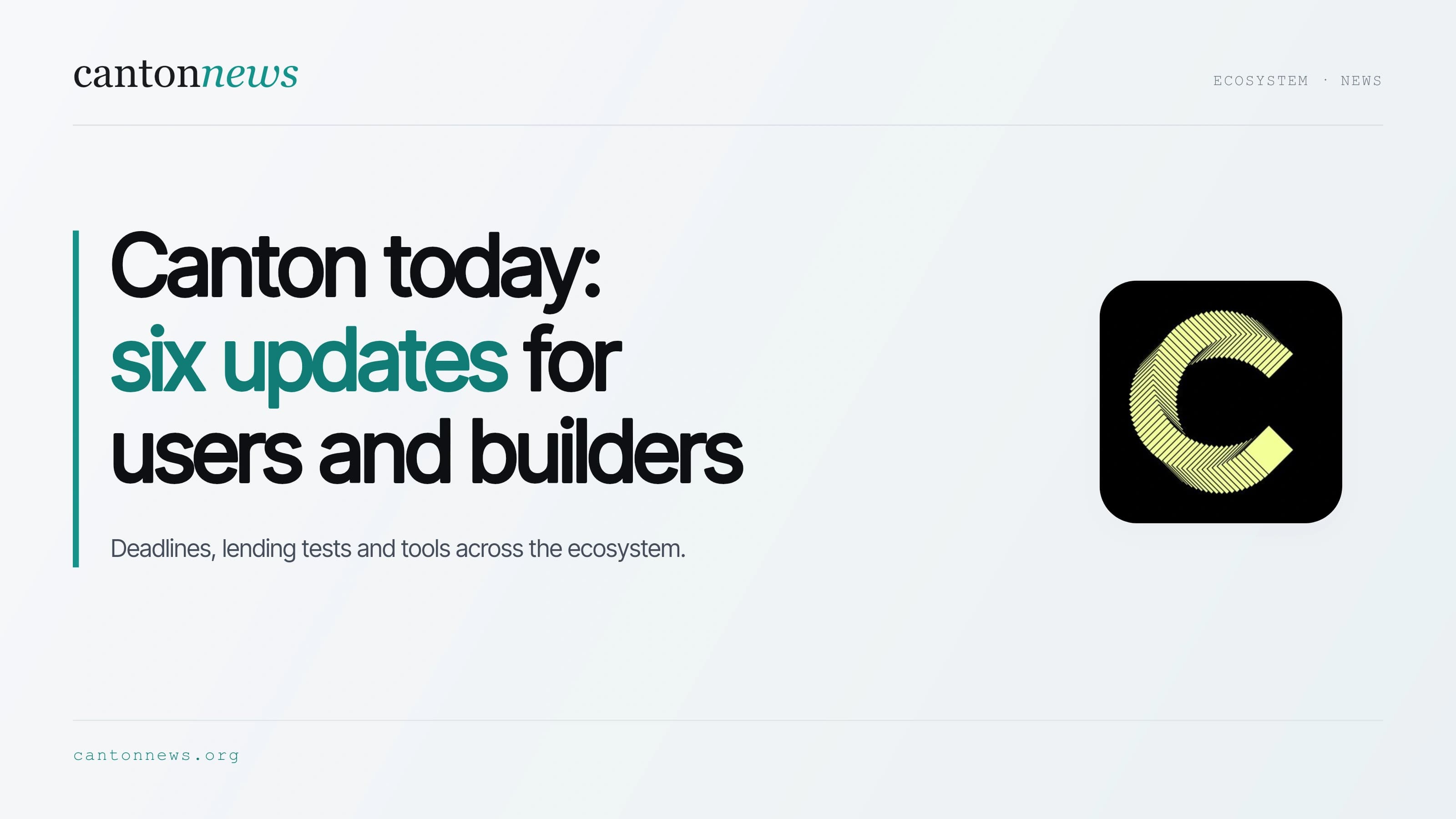 Canton today: Alpend’s deadline, Canborsa lending and four more updates