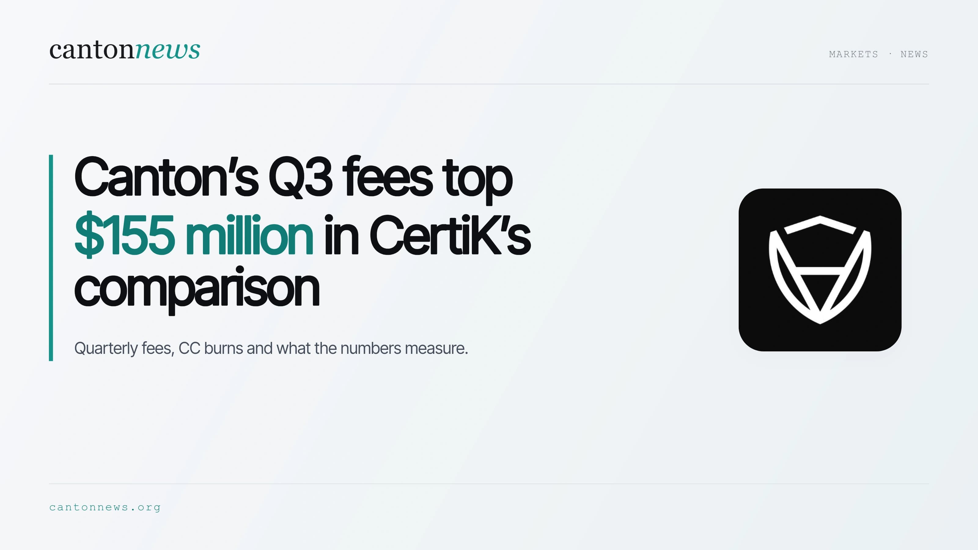 Canton’s Q3 fees top $155 million in CertiK’s comparison