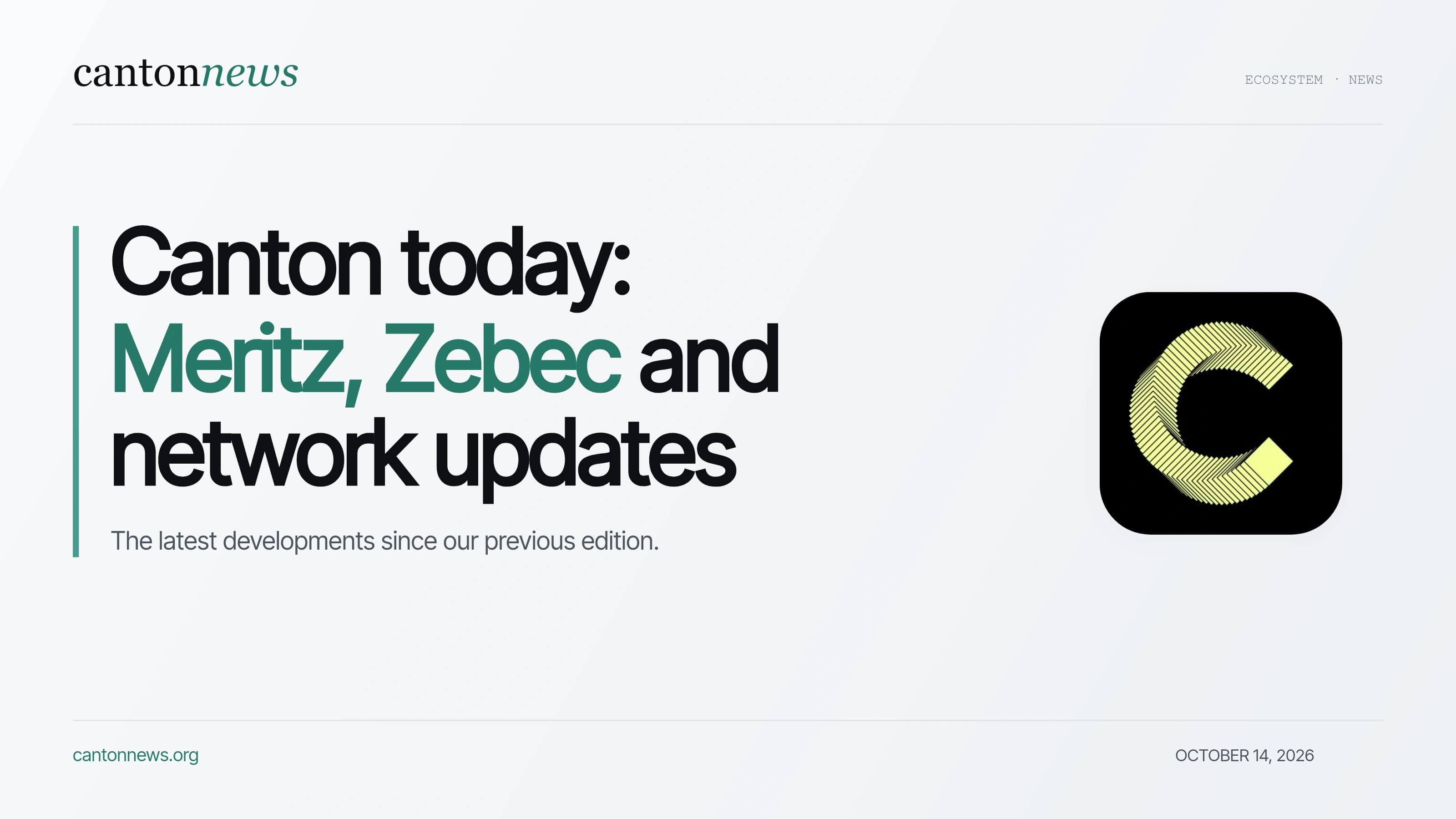 Canton today: Meritz’s tokenization plans, Zebec’s wallet move and nine more updates