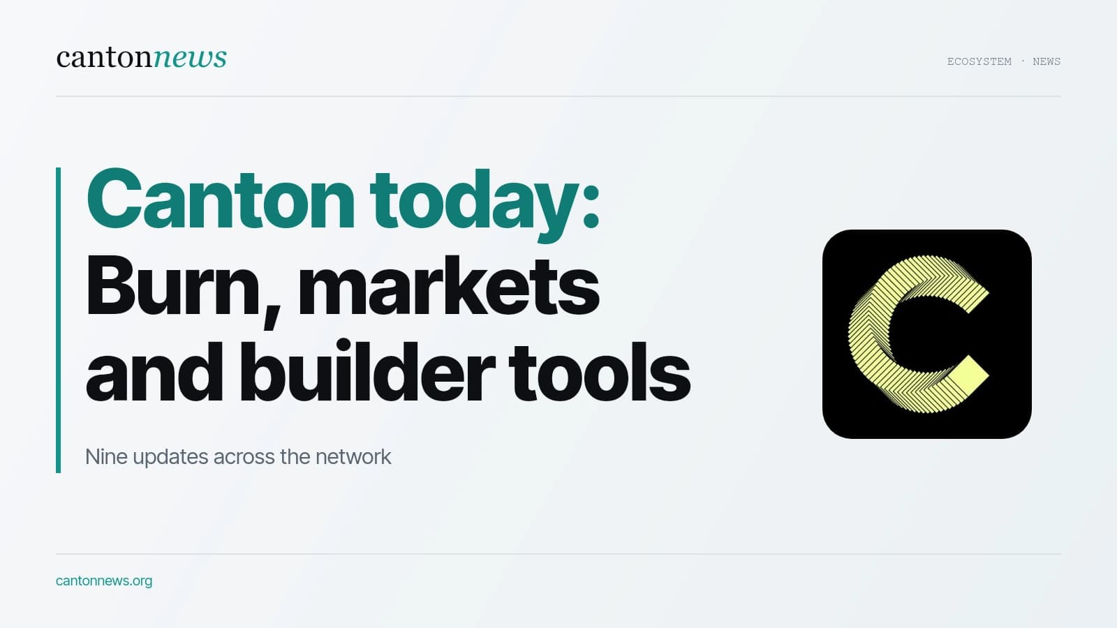 Canton today: Universal Burn sponsorship, cETH on Pinnaccle and builder proposals