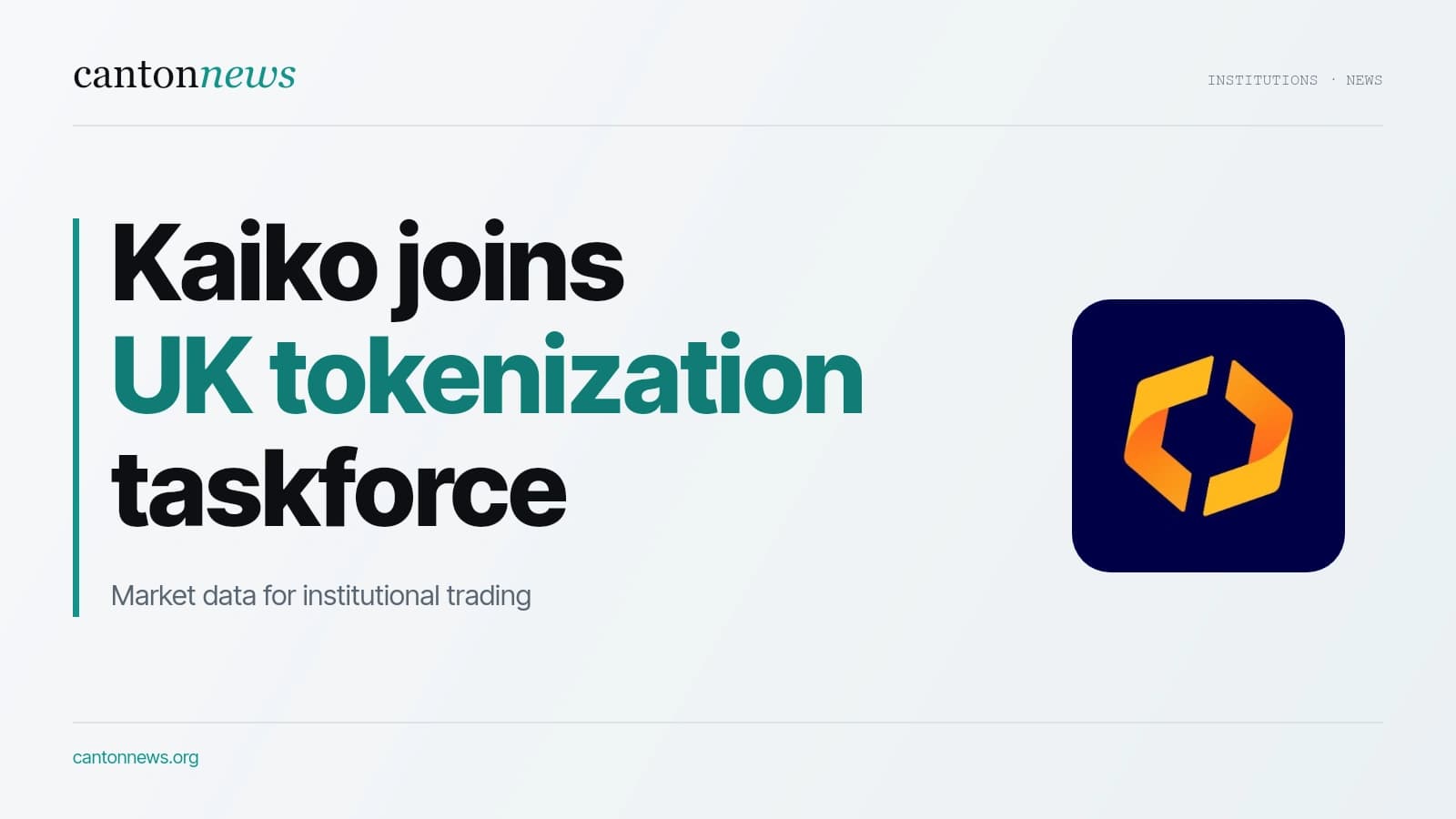 Kaiko joins UK tokenization taskforce to support secondary markets