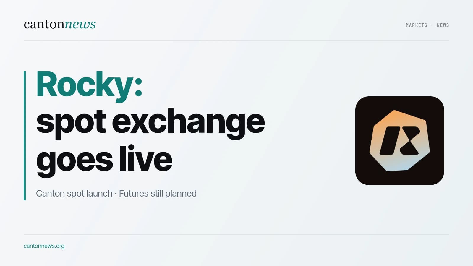 Rocky launches spot trading on Canton