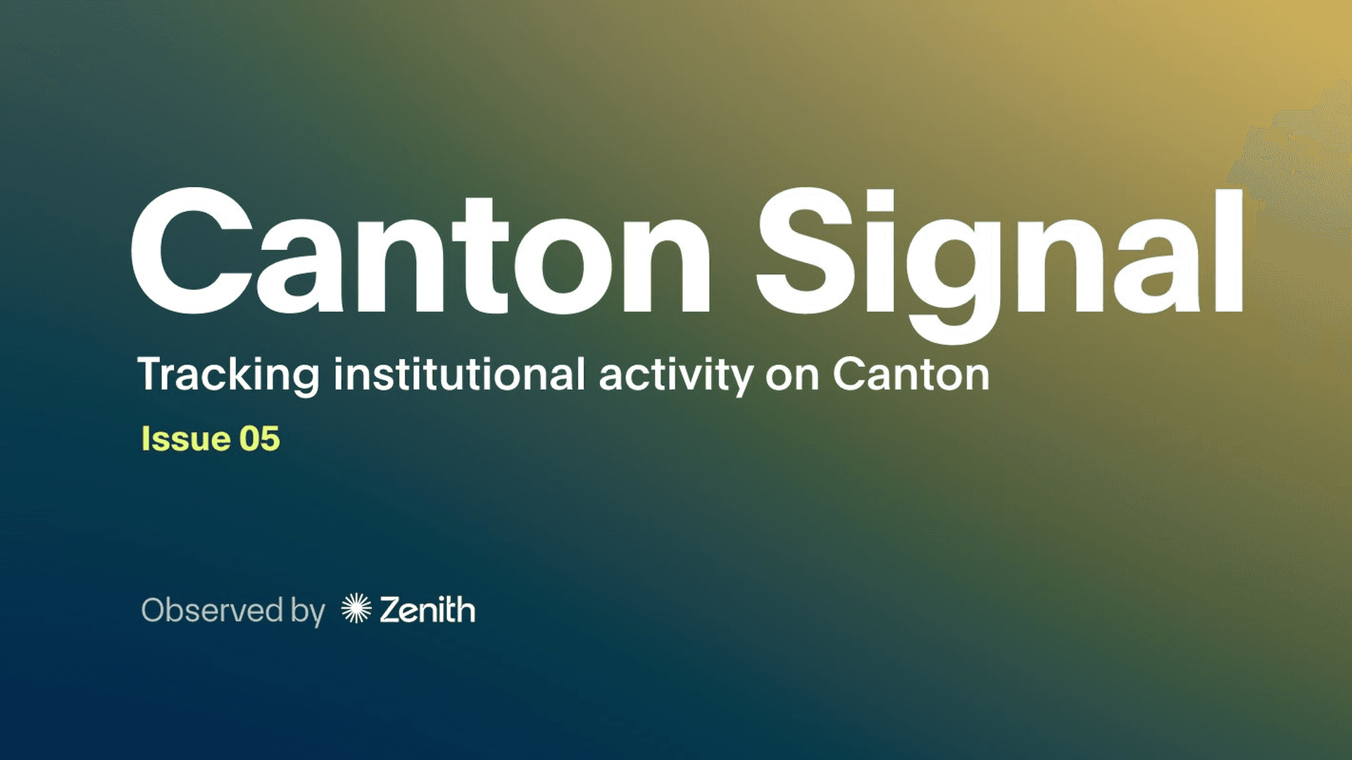 Canton Signal: May 2026 Recap
