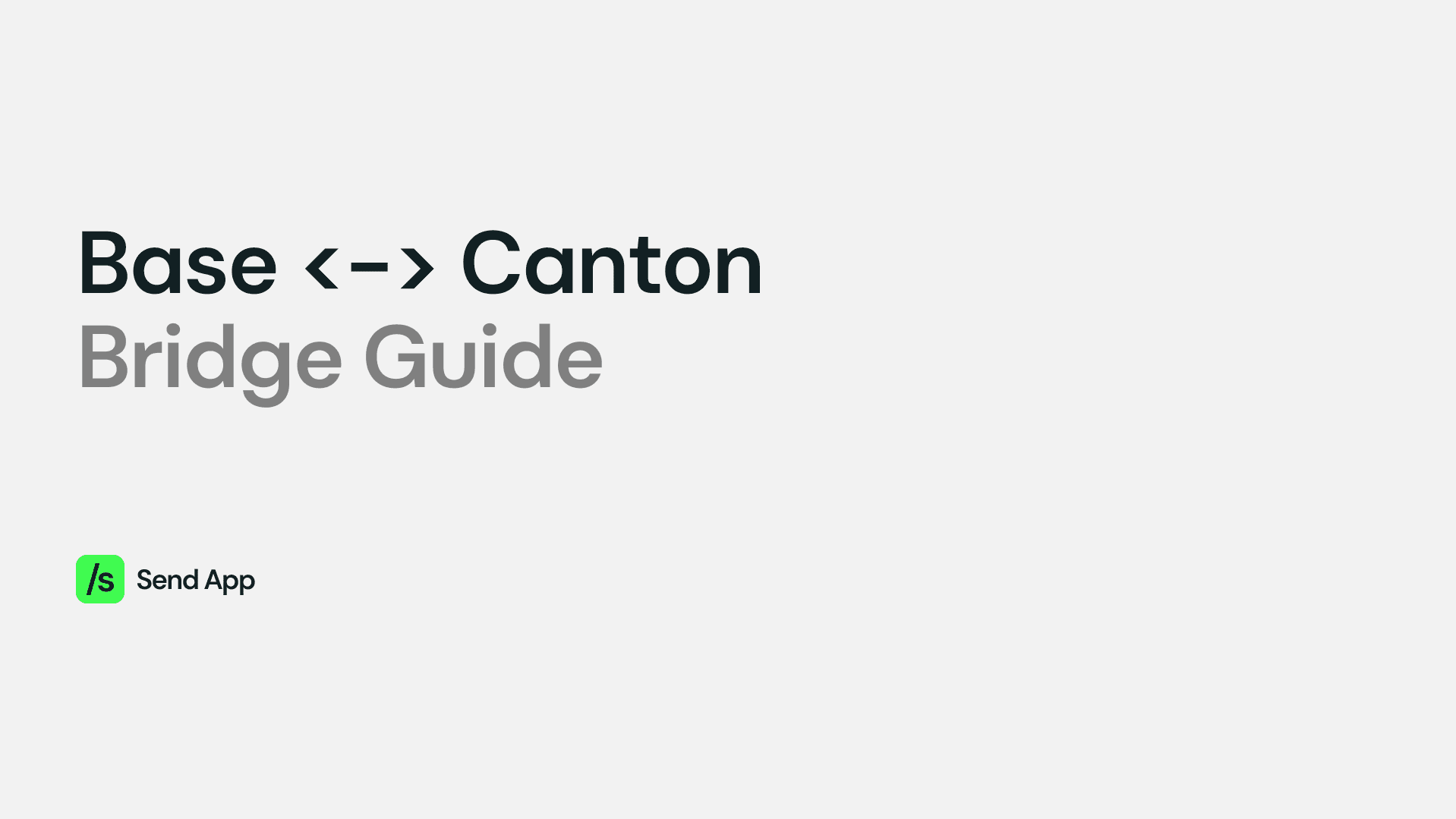 Bridge $SEND from Base to Canton Network