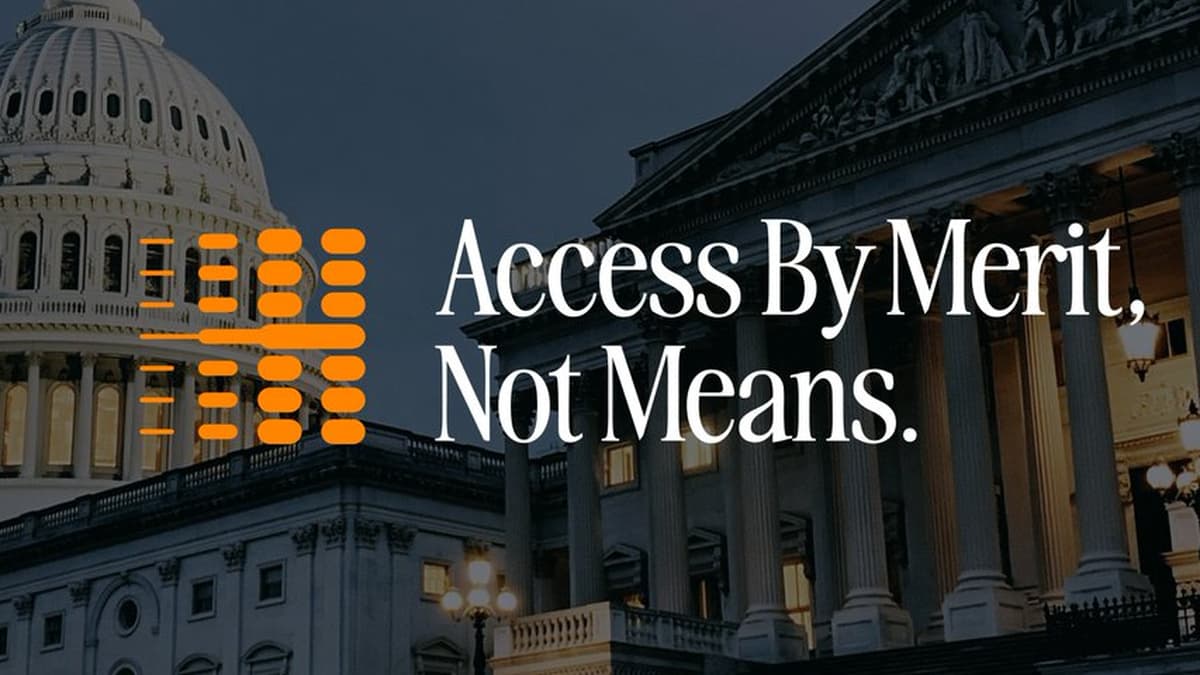 Access by merit, not means.