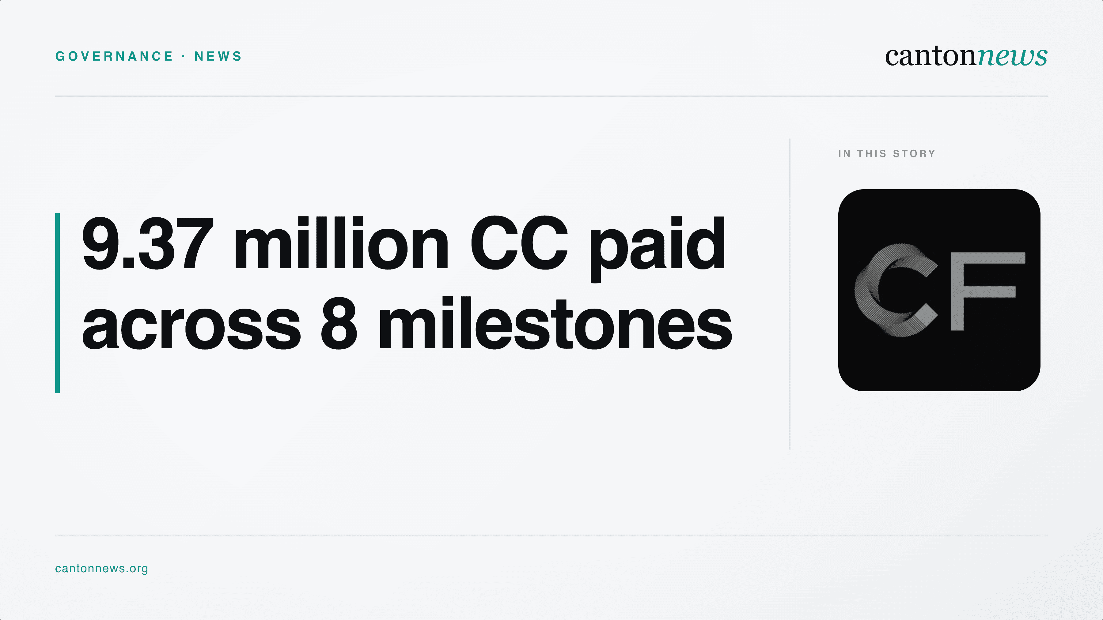 Canton Development Fund Pays 9.37 Million CC Across Eight Milestones