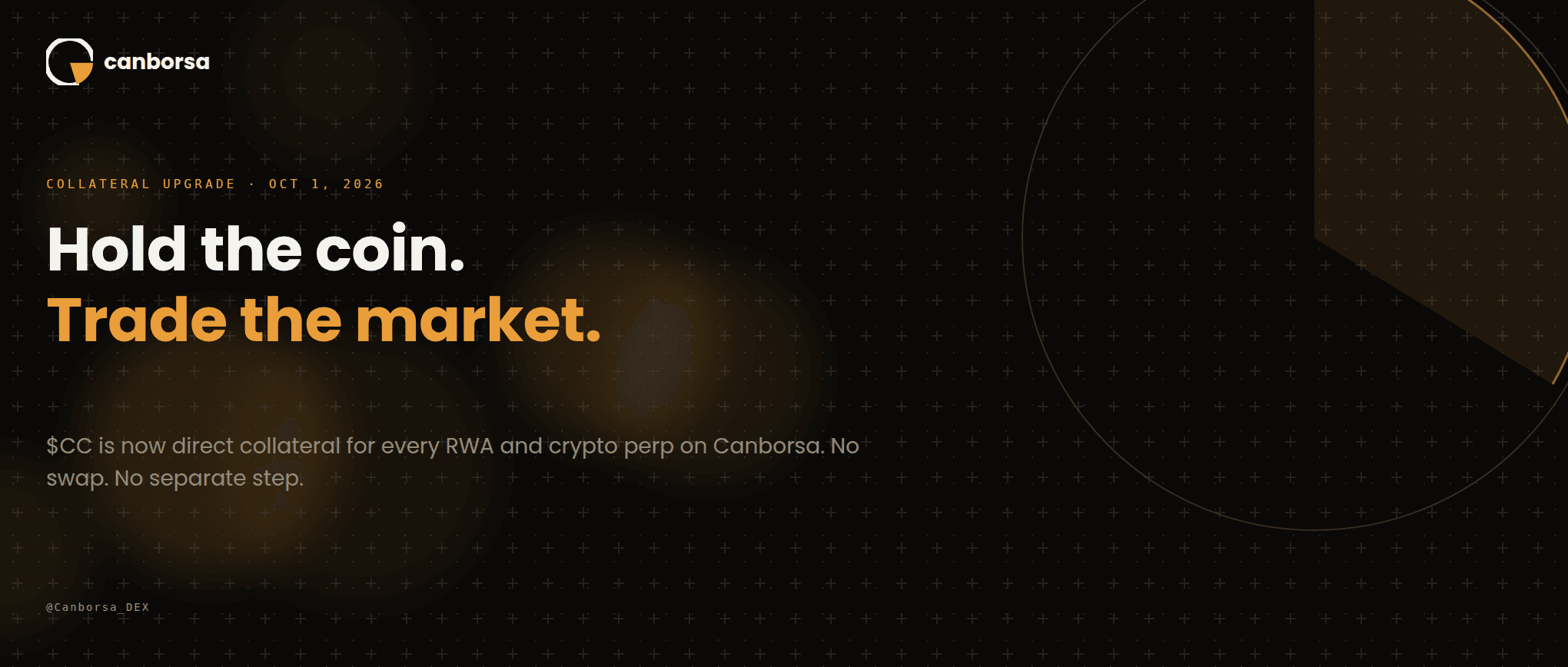 Hold the coin. Trade the market.